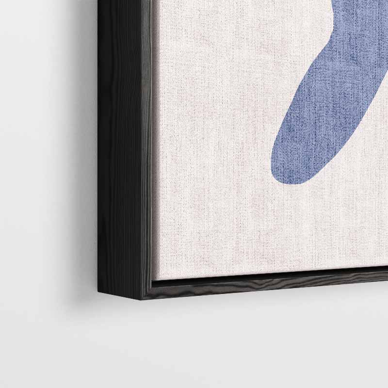 Blauwe Abstracte Vormen Kunstwerk-canvas-dibond-plexiglas-wanddecoratie-WallArtistic