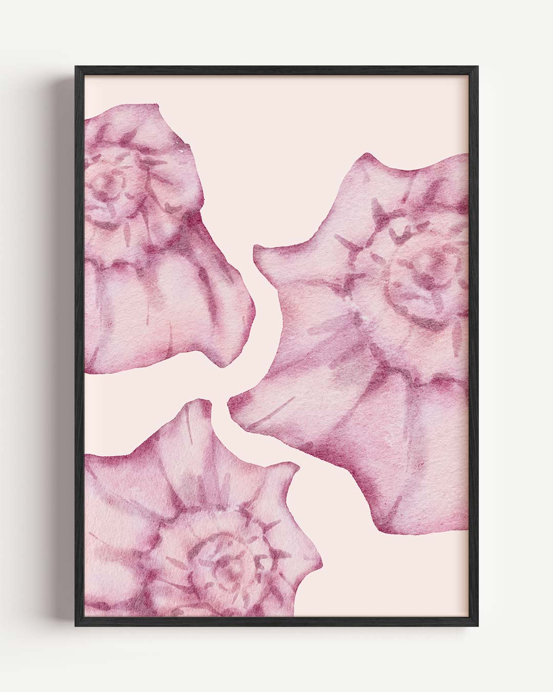 Roodpaarse Schelpen Poster-WallArtistic
