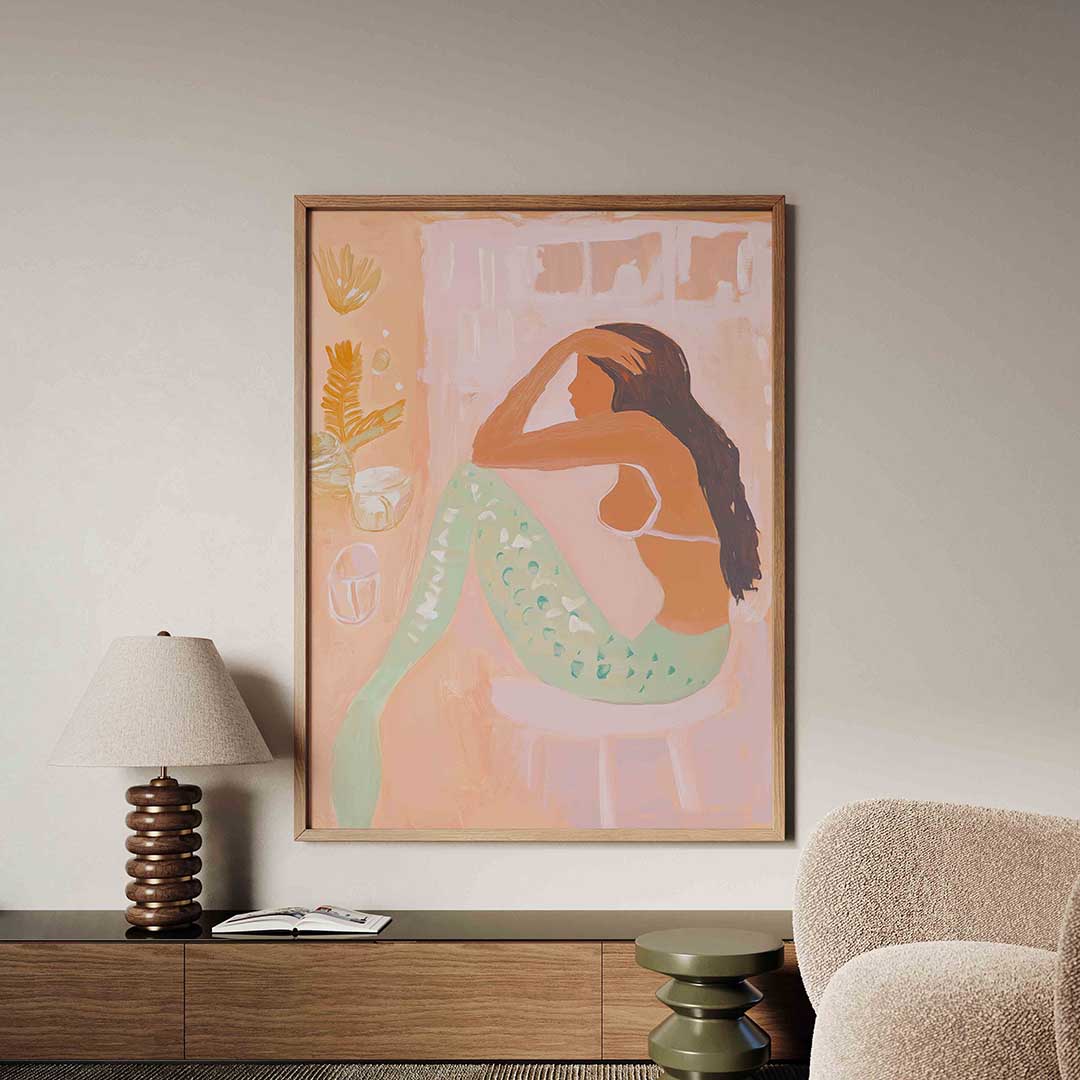 Zeemeermin in pastel Poster