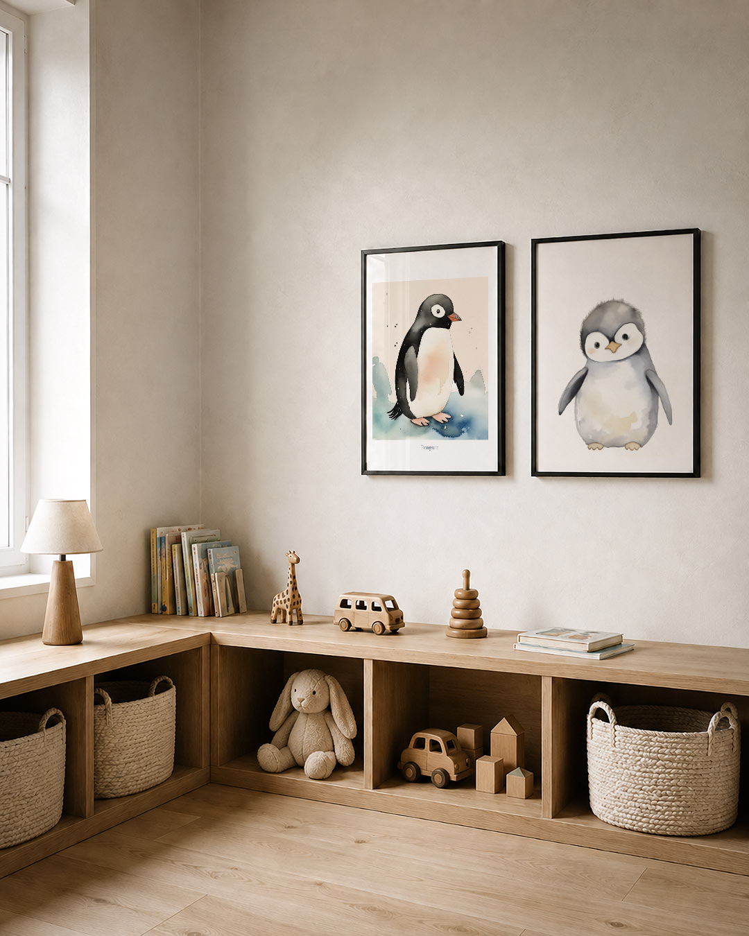 Zachte pinguïn vormen Posterset