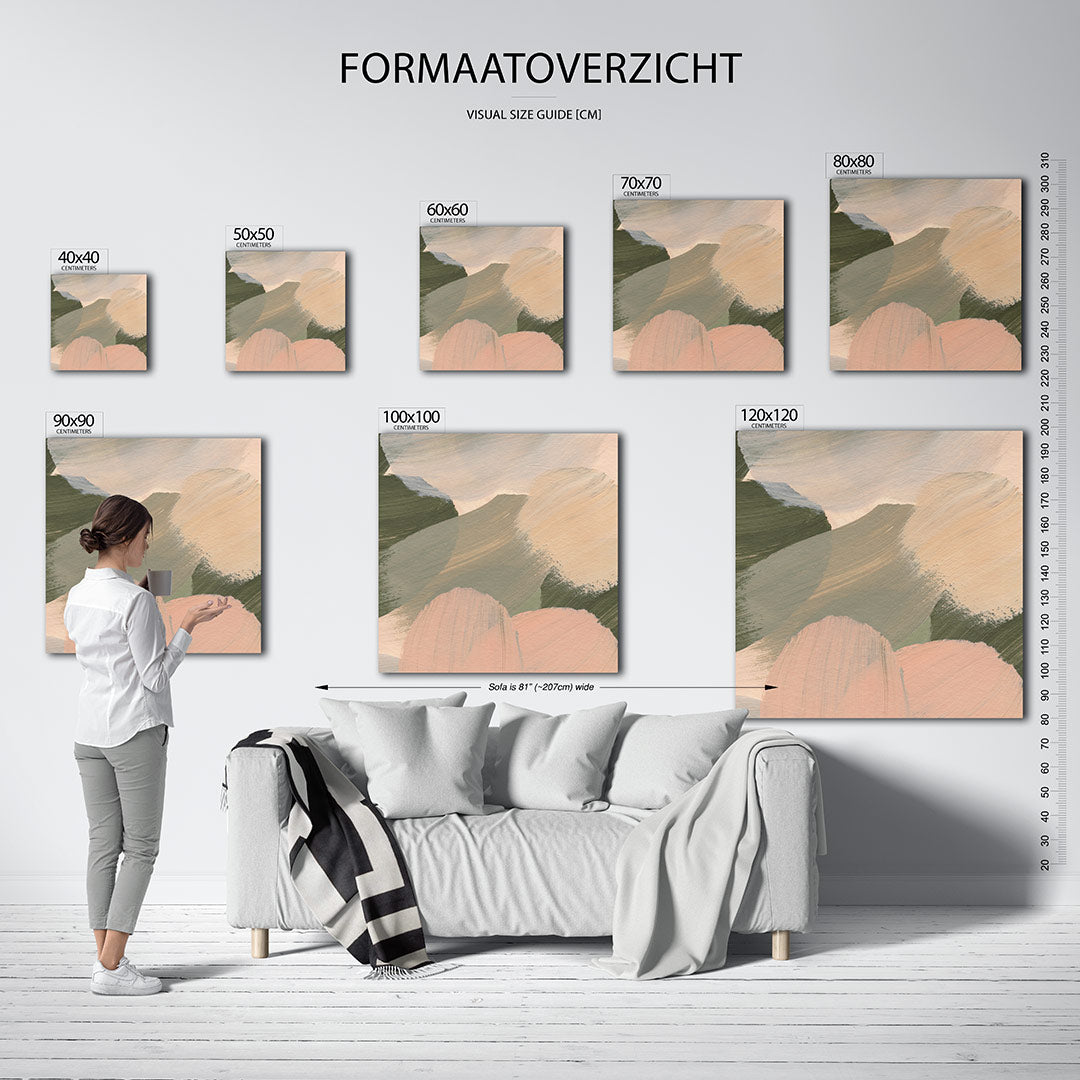 Zachte kleuren compositie Kunstwerk