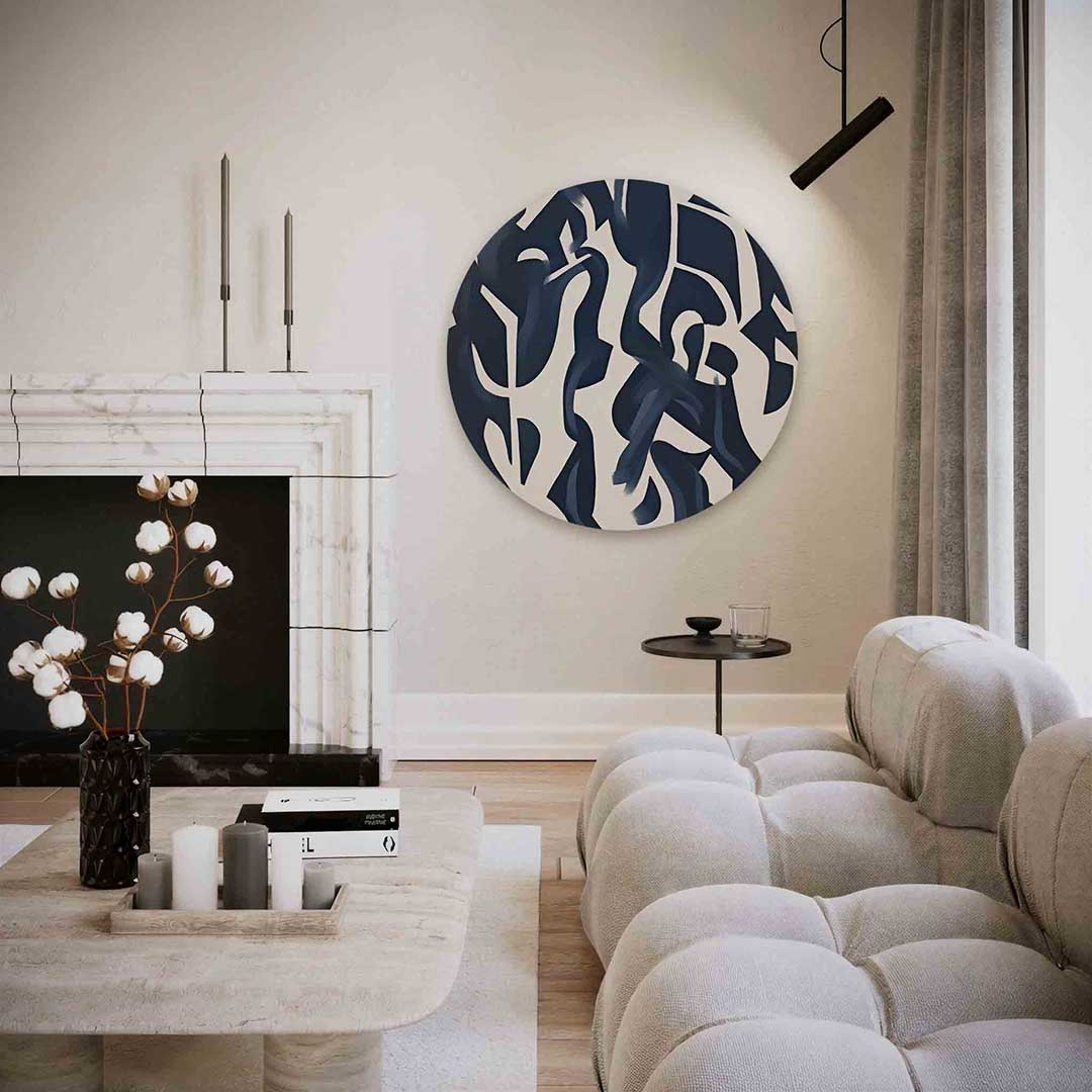 Abstracte vormen Muurcirkel