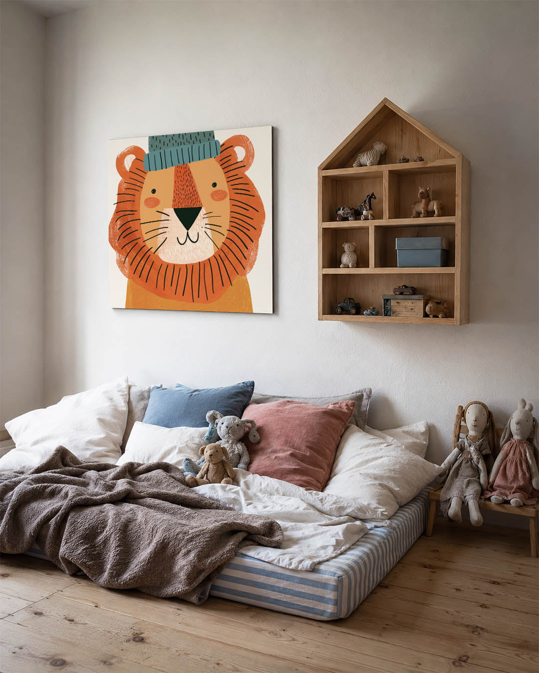 Vrolijke leeuw illustratie Kunstwerk