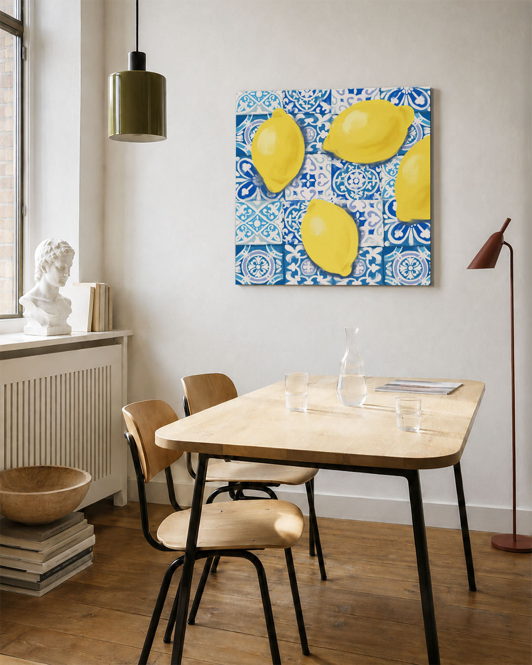 Citroenen en tegels Kunstwerk
