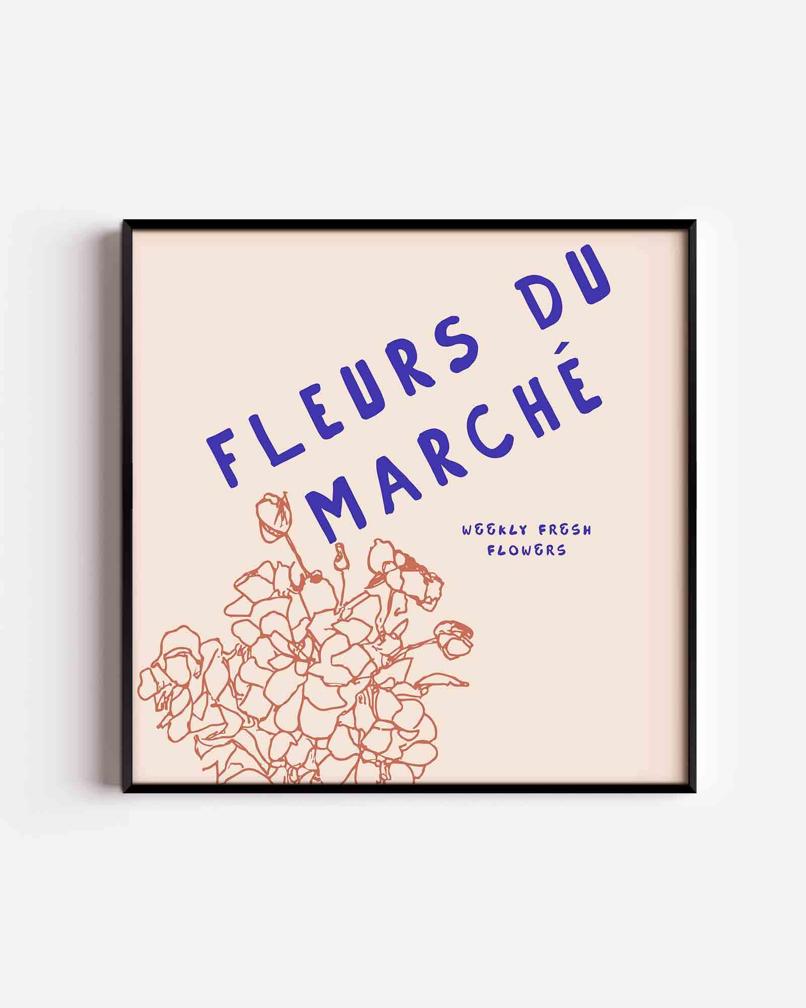 Fleurs du marché Poster