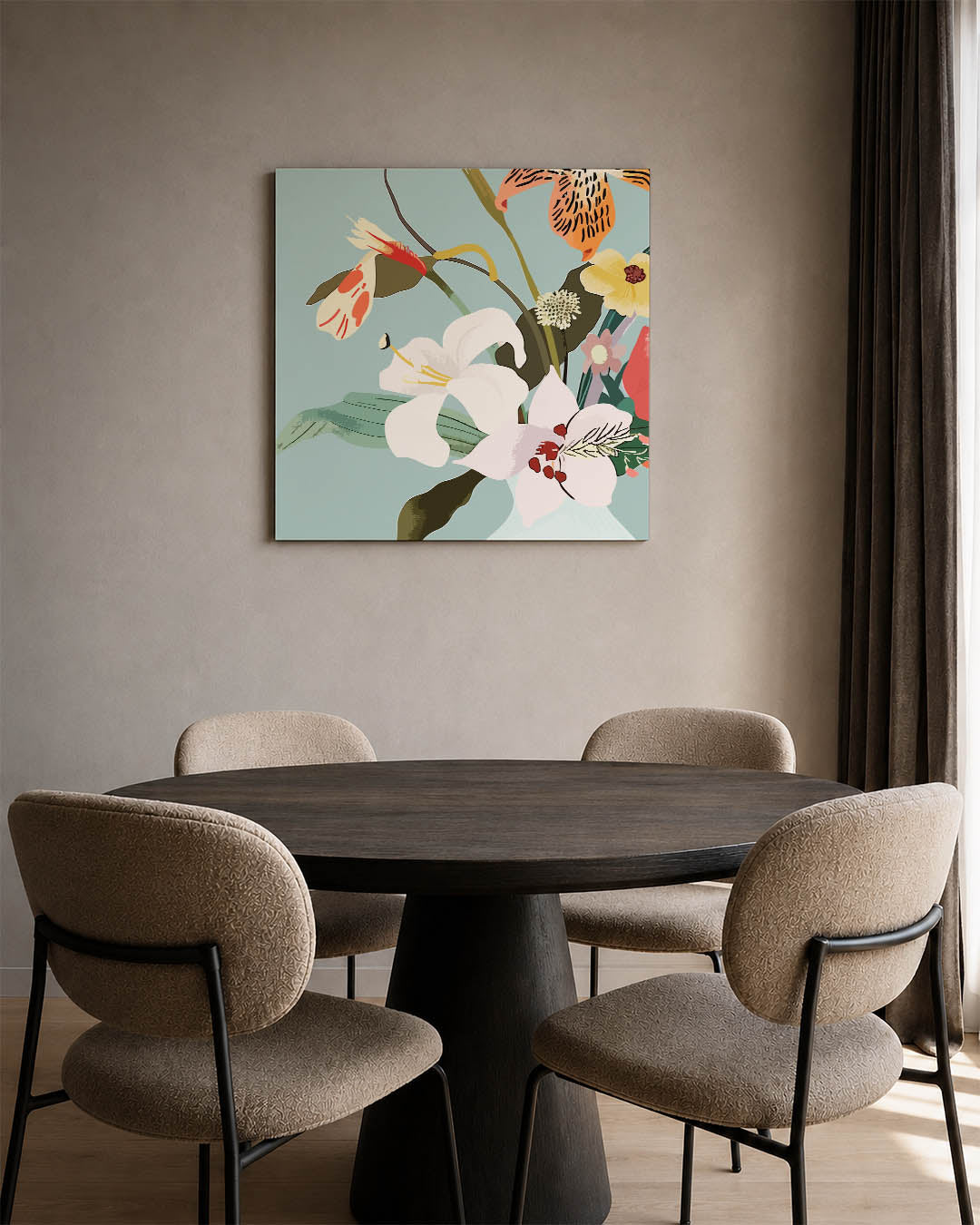 Bloemrijke compositie Kunstwerk