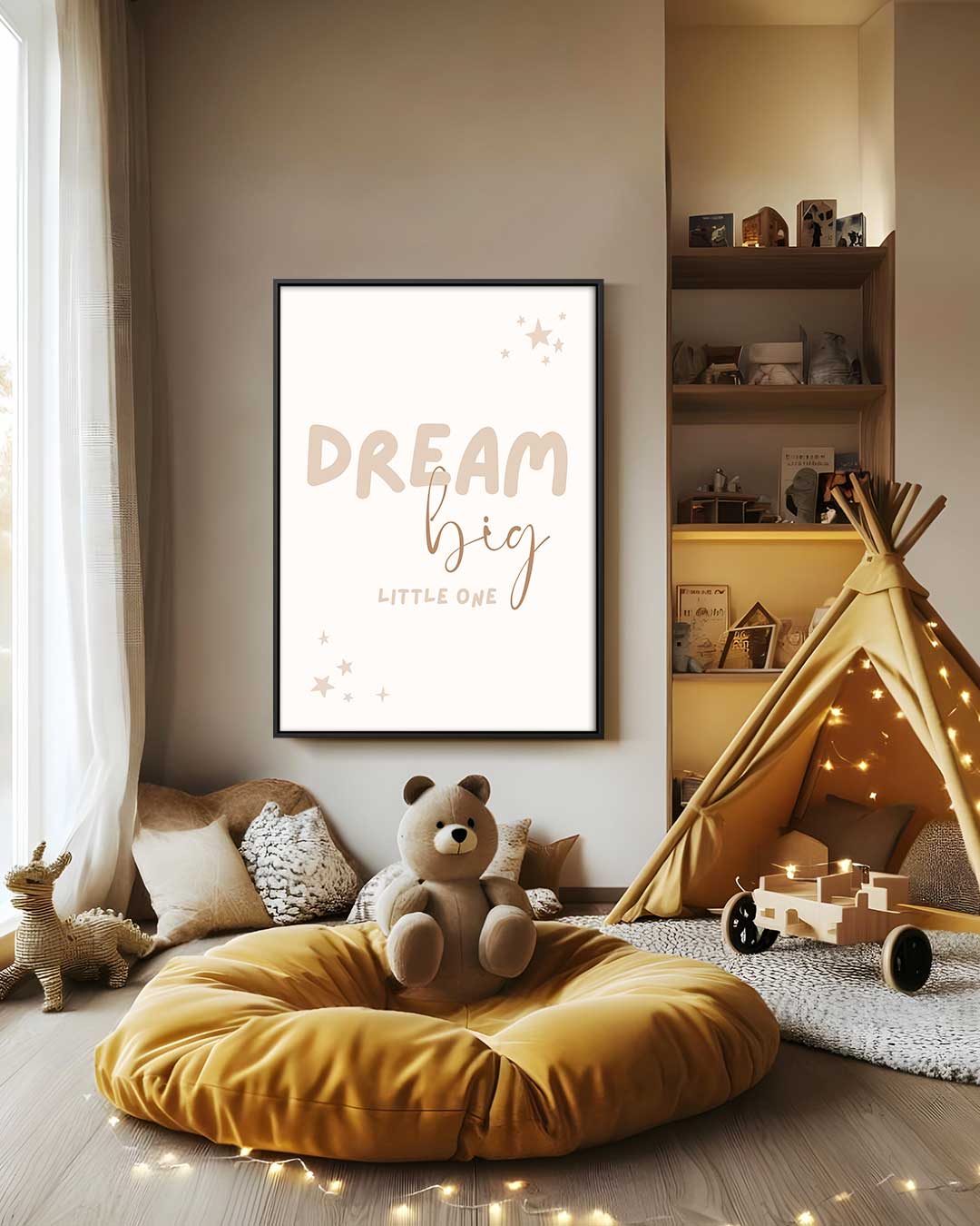 Droom Groot, Kleine Ster Kunstwerk-canvas-dibond-plexiglas-wanddecoratie-WallArtistic