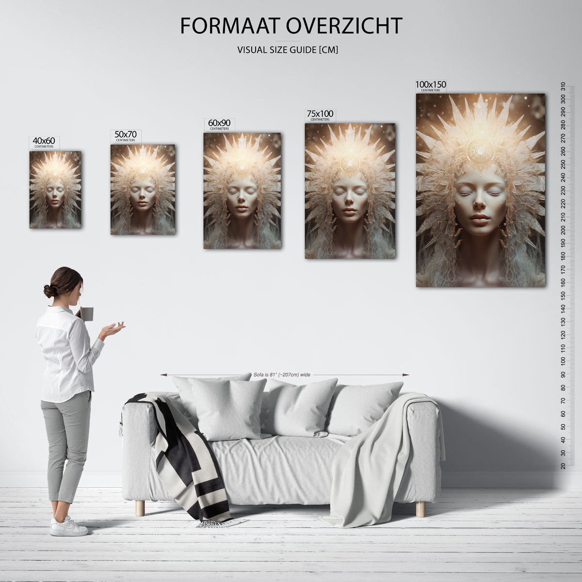 Hemelse vrouw Kunstwerk