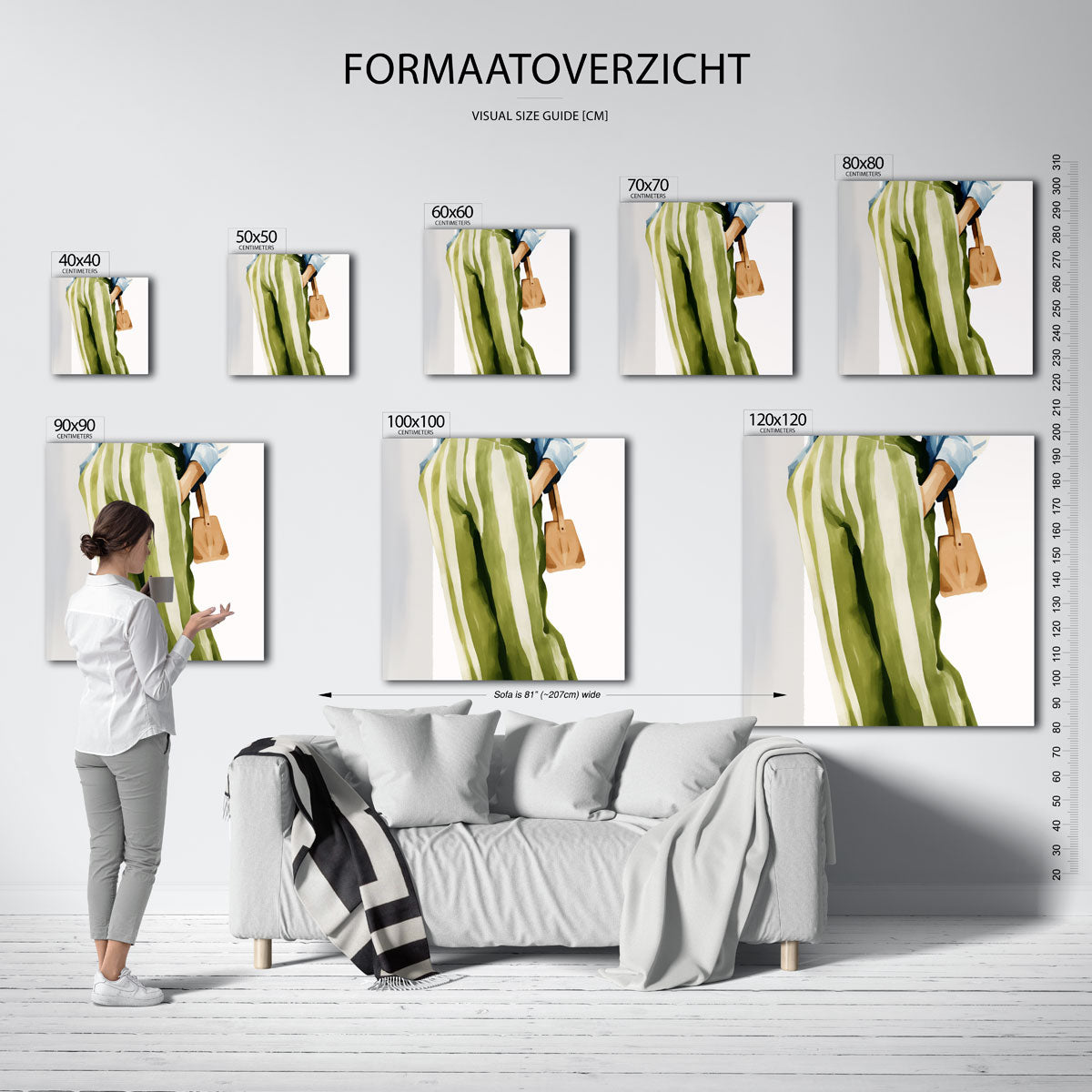 Gestreepte broek Poster