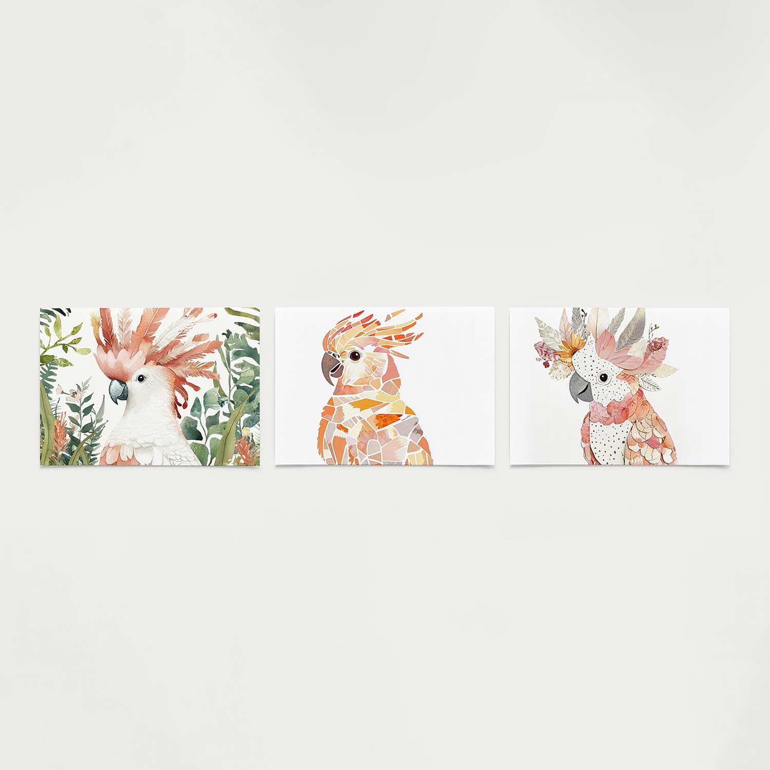 Vogels en bladeren Posterset