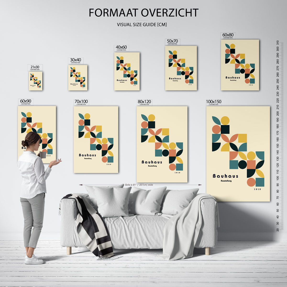 Vormritme en kleur Poster