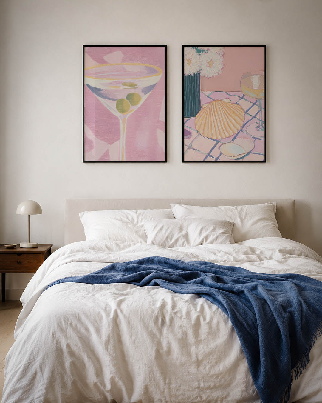 Roze cocktailglas Posterset