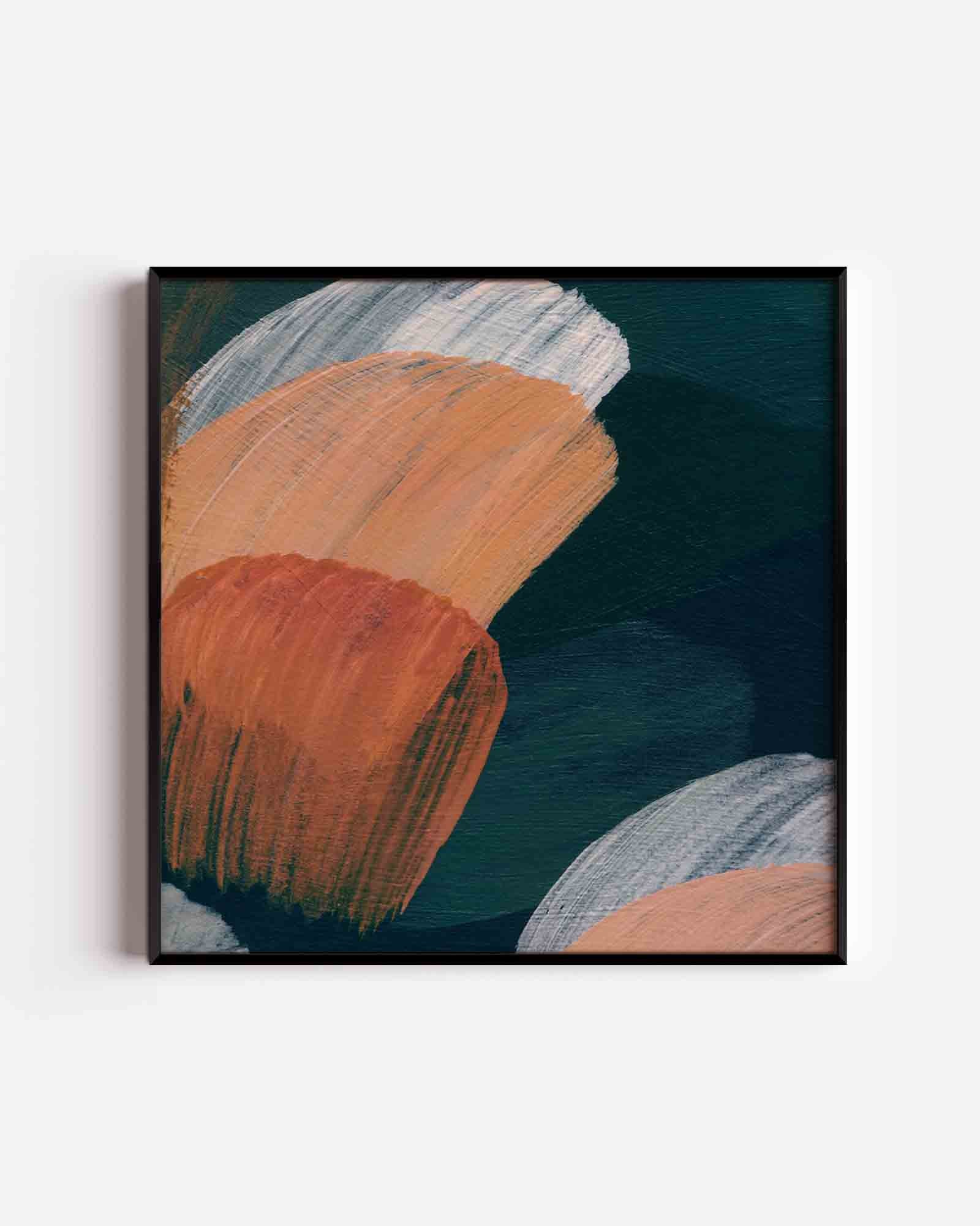 Abstracte penseelstreken Poster