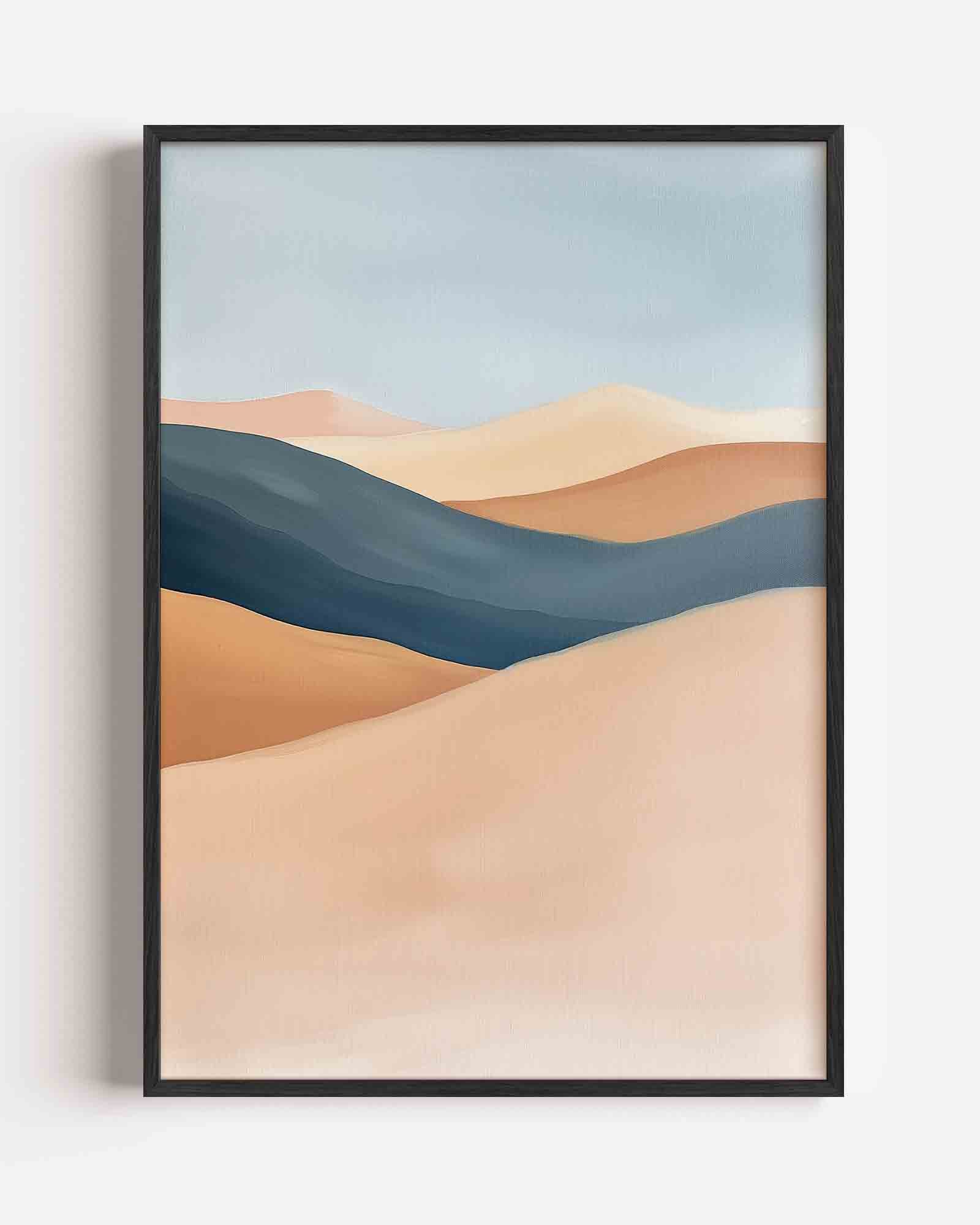 Landschap met golvende lijnen Poster