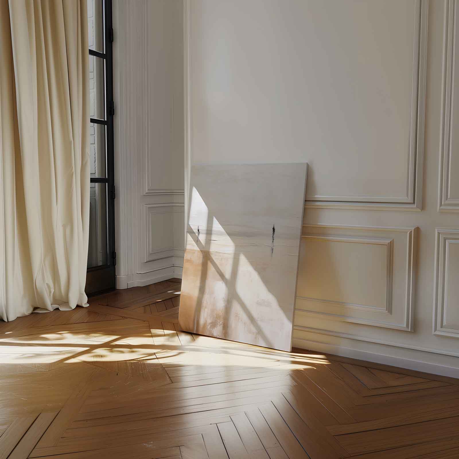 Wandelingen op het Strand Kunstwerk-canvas-dibond-plexiglas-wanddecoratie-WallArtistic