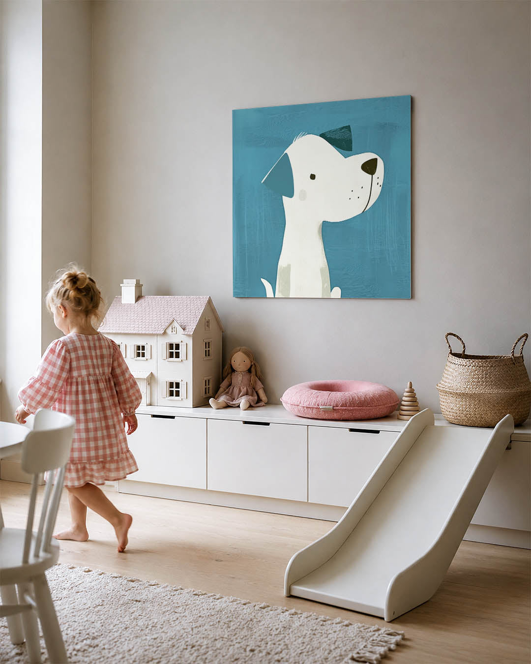 Speelse hond illustratie Kunstwerk