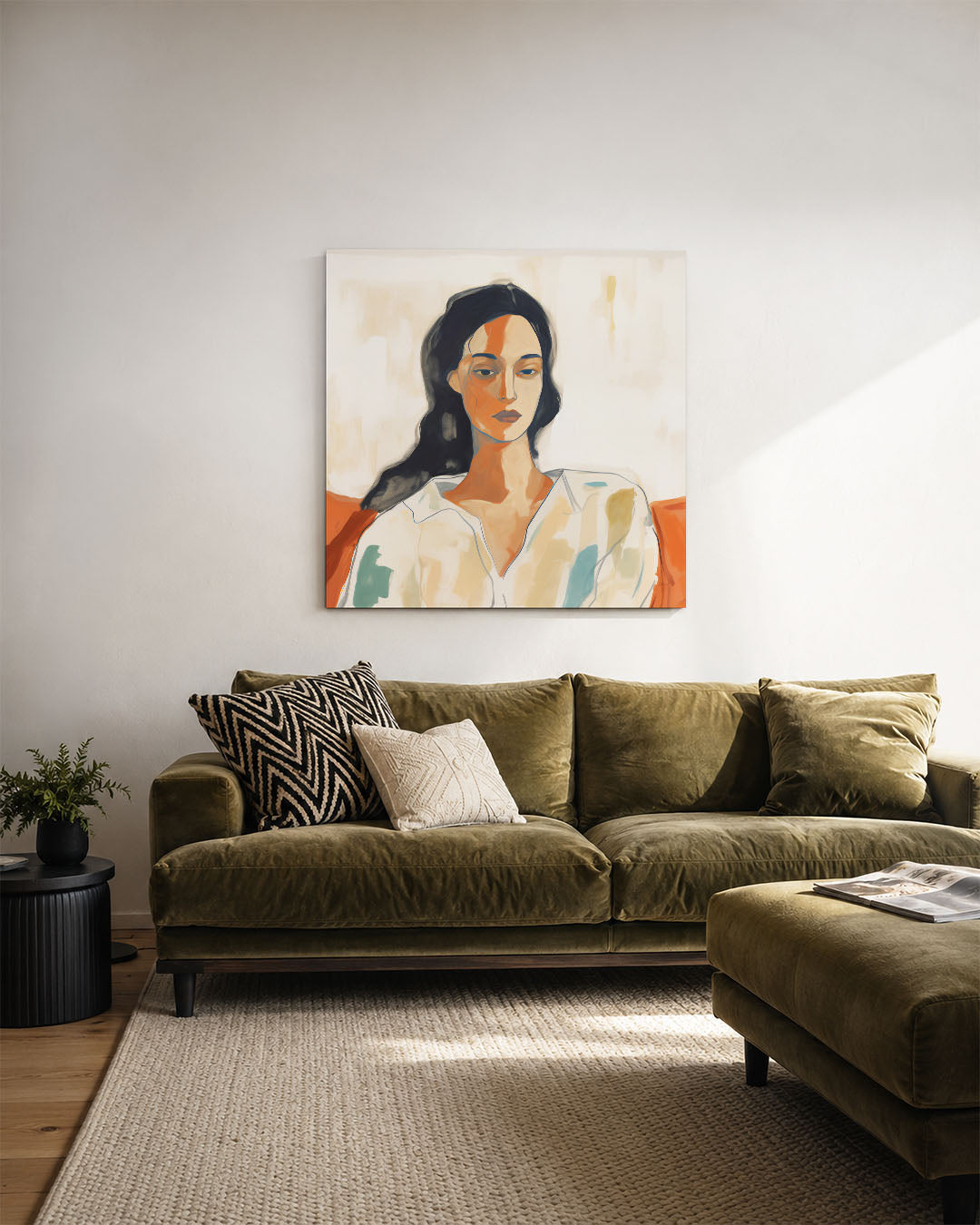 Vrouwelijk portret Kunstwerk