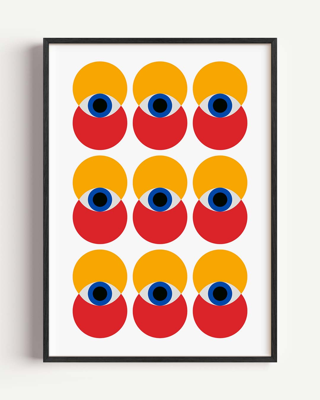 Vrolijke Ogen Cirkelposter-WallArtistic