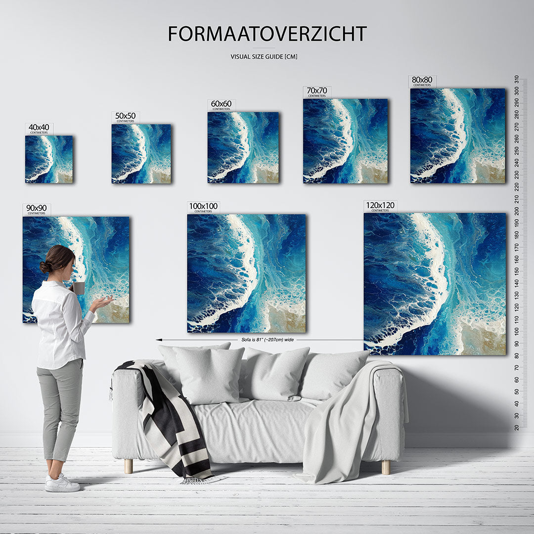 Dynamische oceaan golf Kunstwerk