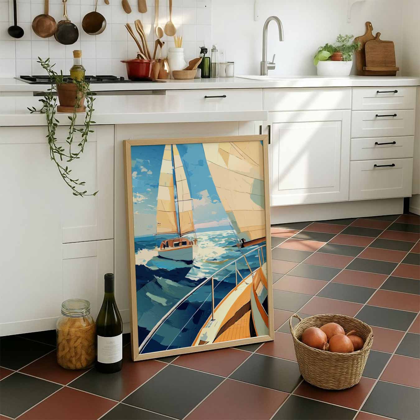 Zeilavontuur op Zee Poster-WallArtistic