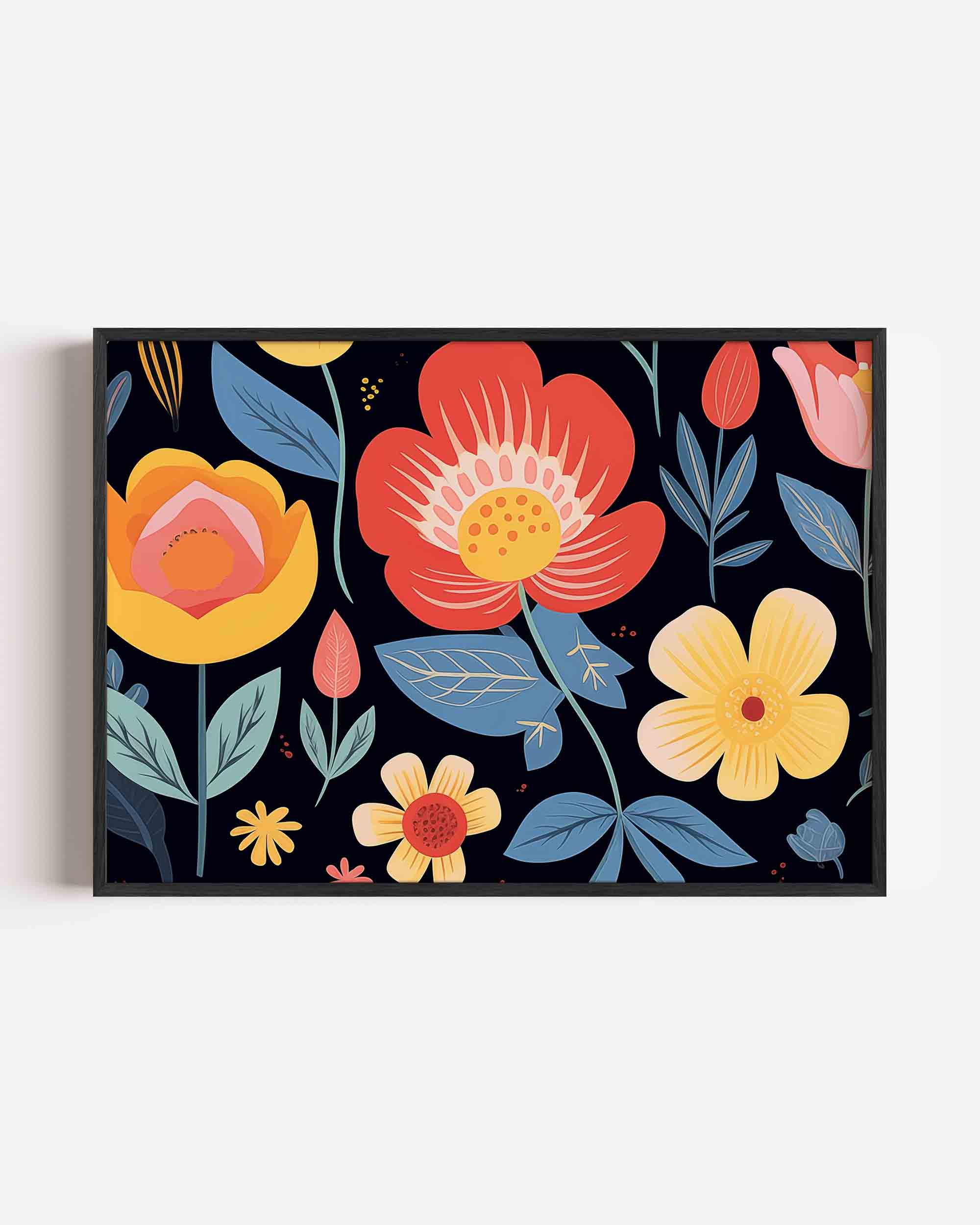 Bloemen en bladeren Poster