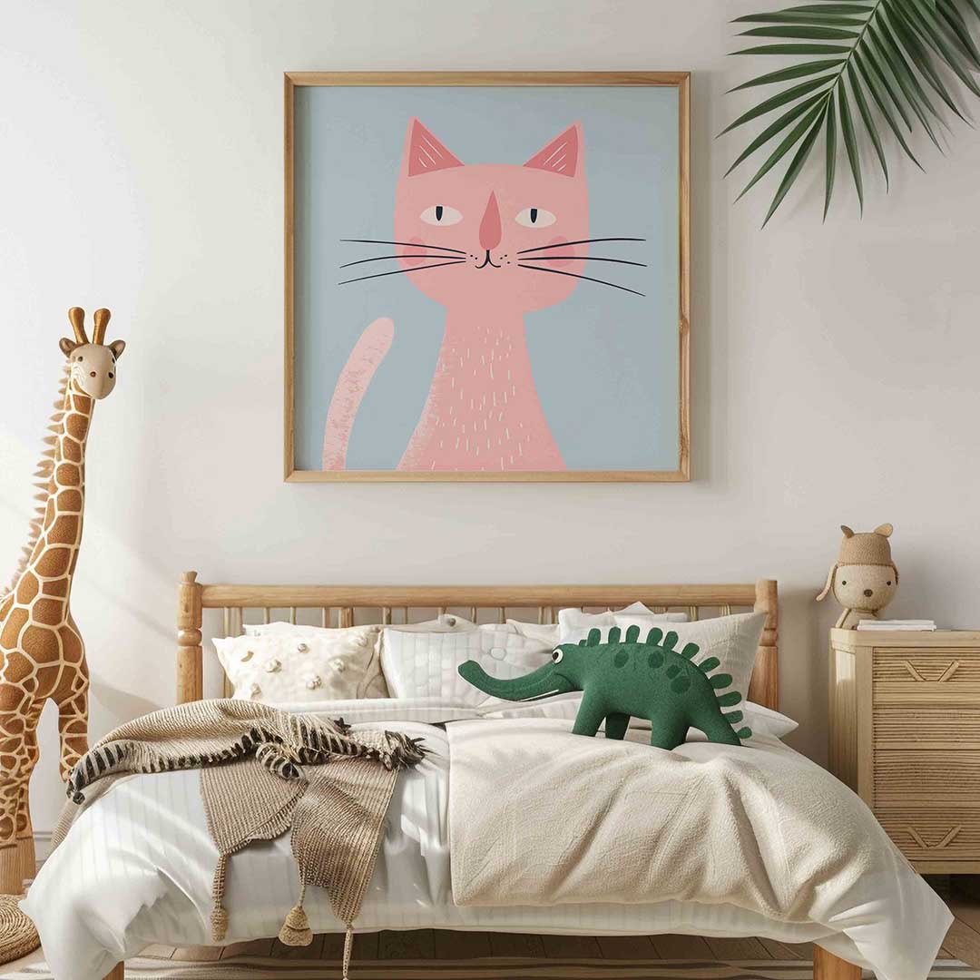 Roze kat Poster