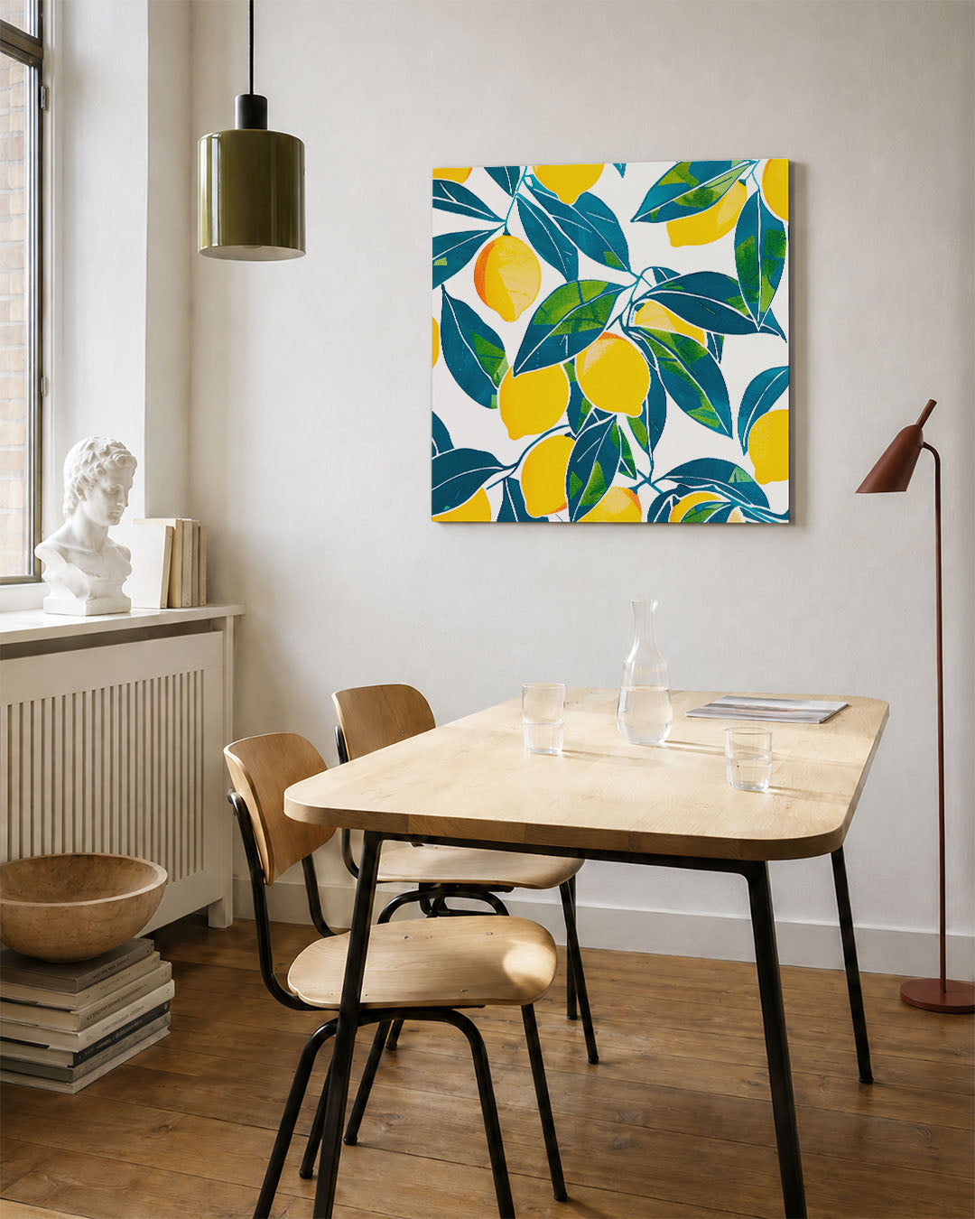 Citrus en bladeren Kunstwerk