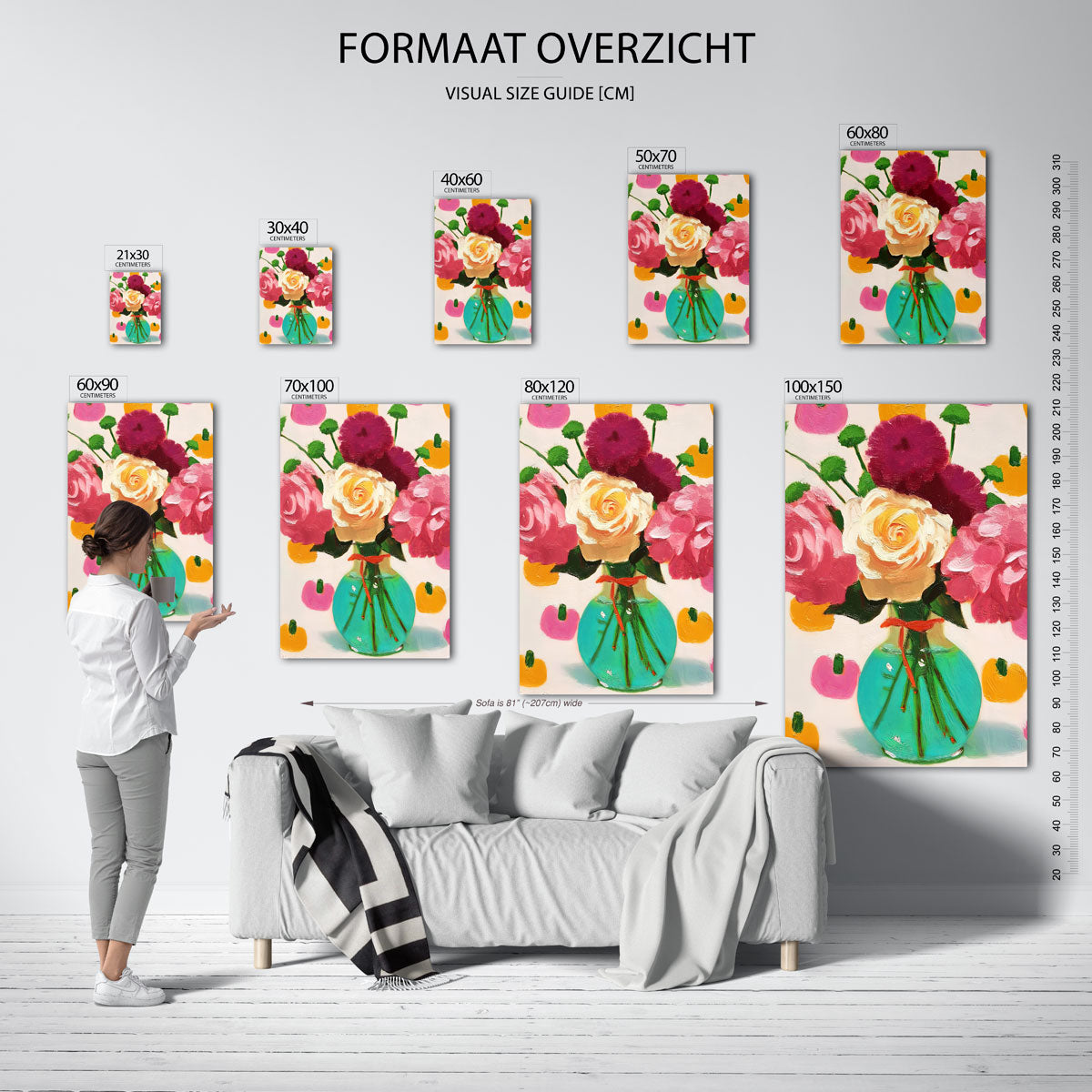 Bloemen in vaas Poster