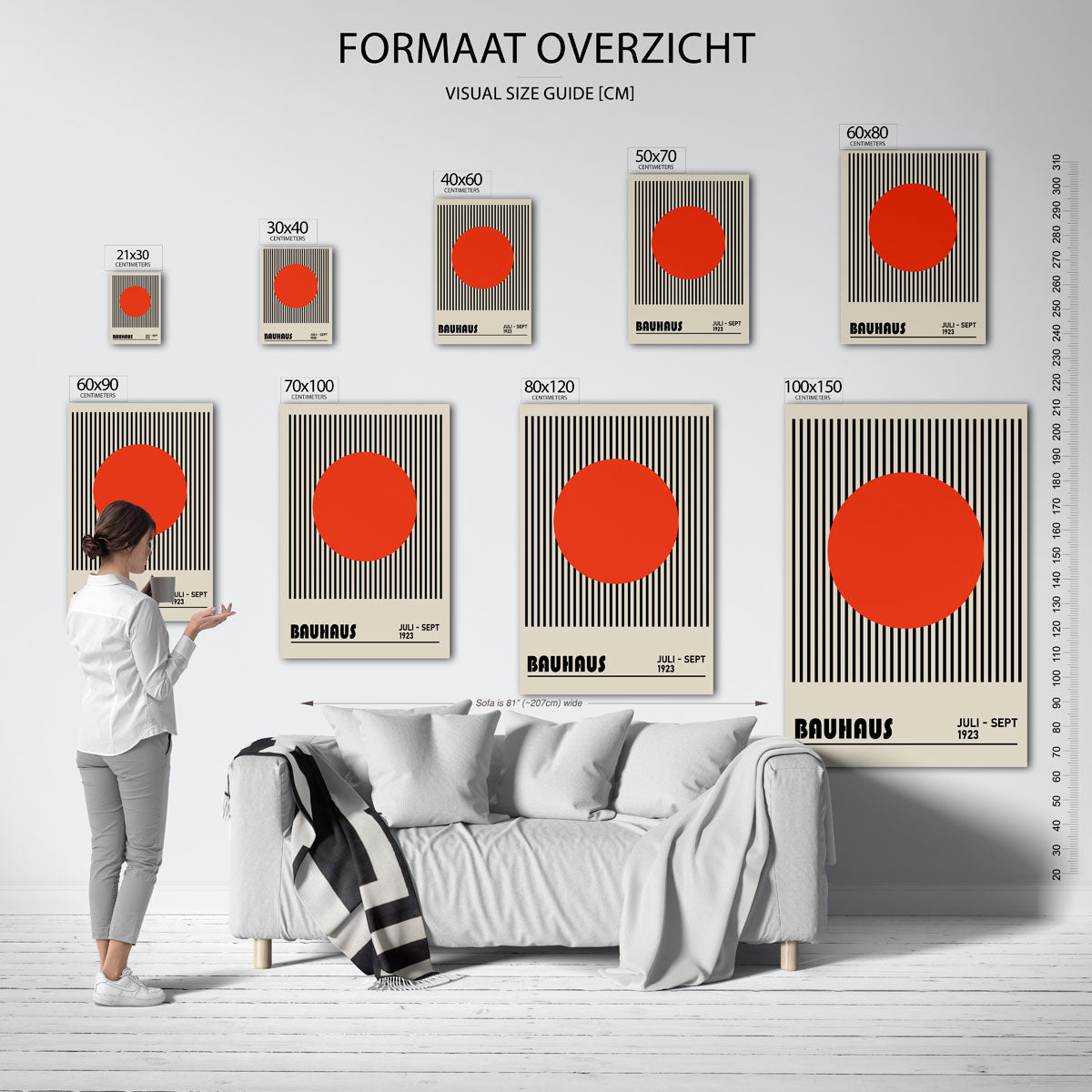Cirkel en lijnen Poster