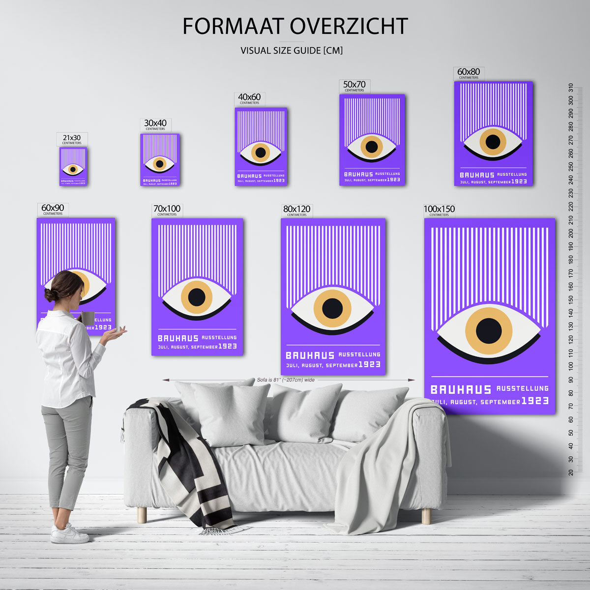 Oog en lijnen Poster