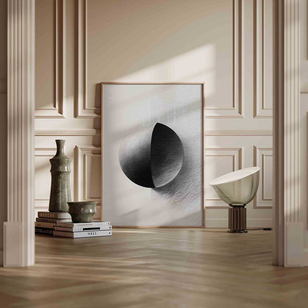 Zwart wit bol Poster