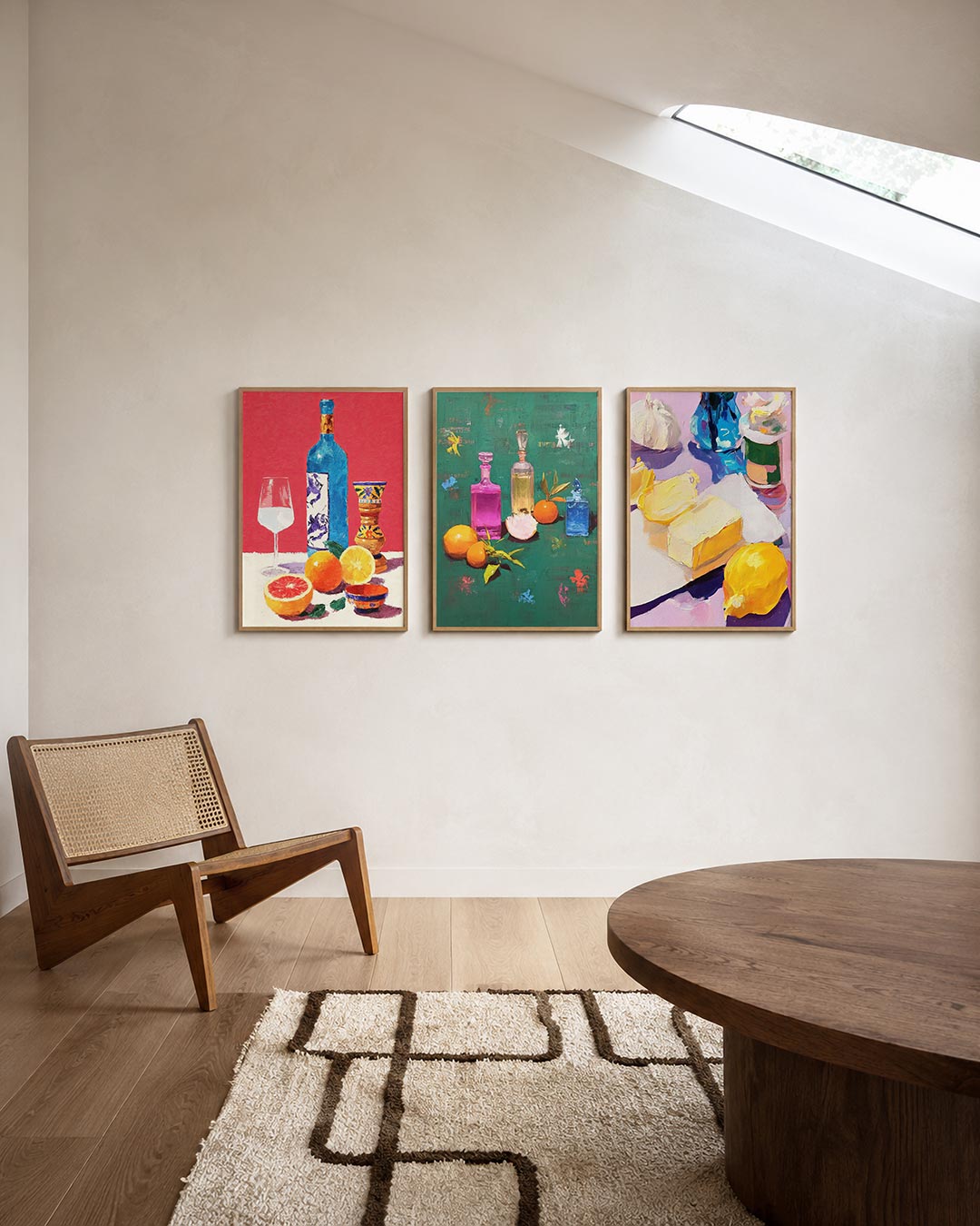 Kleurrijke tafelsetting Posterset