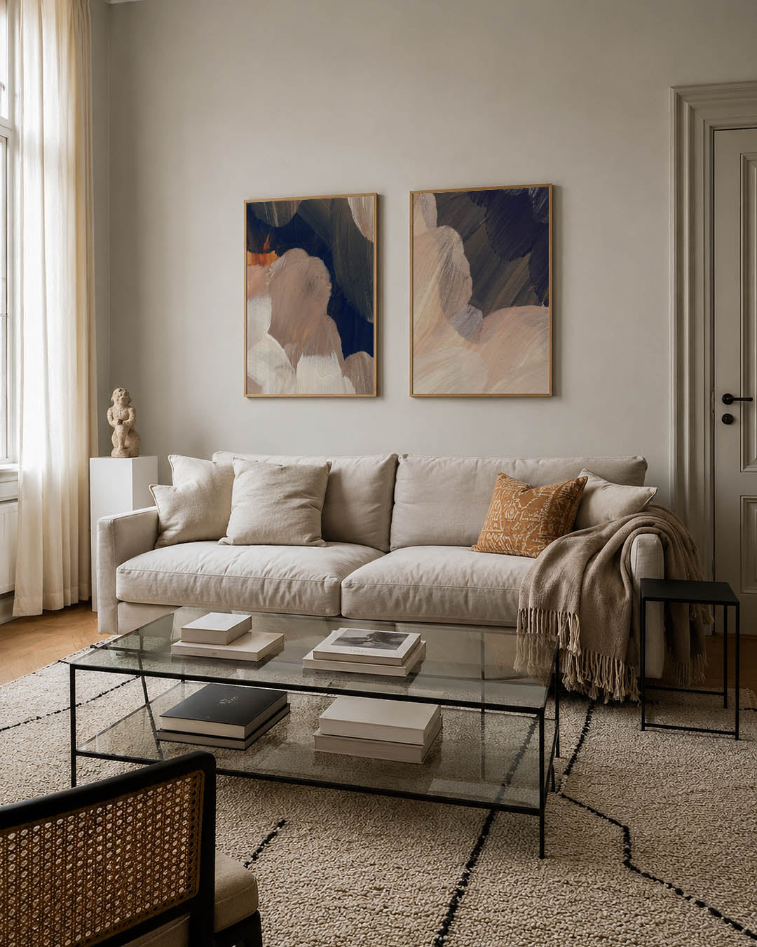 Vloeiende kleurvlakken Posterset