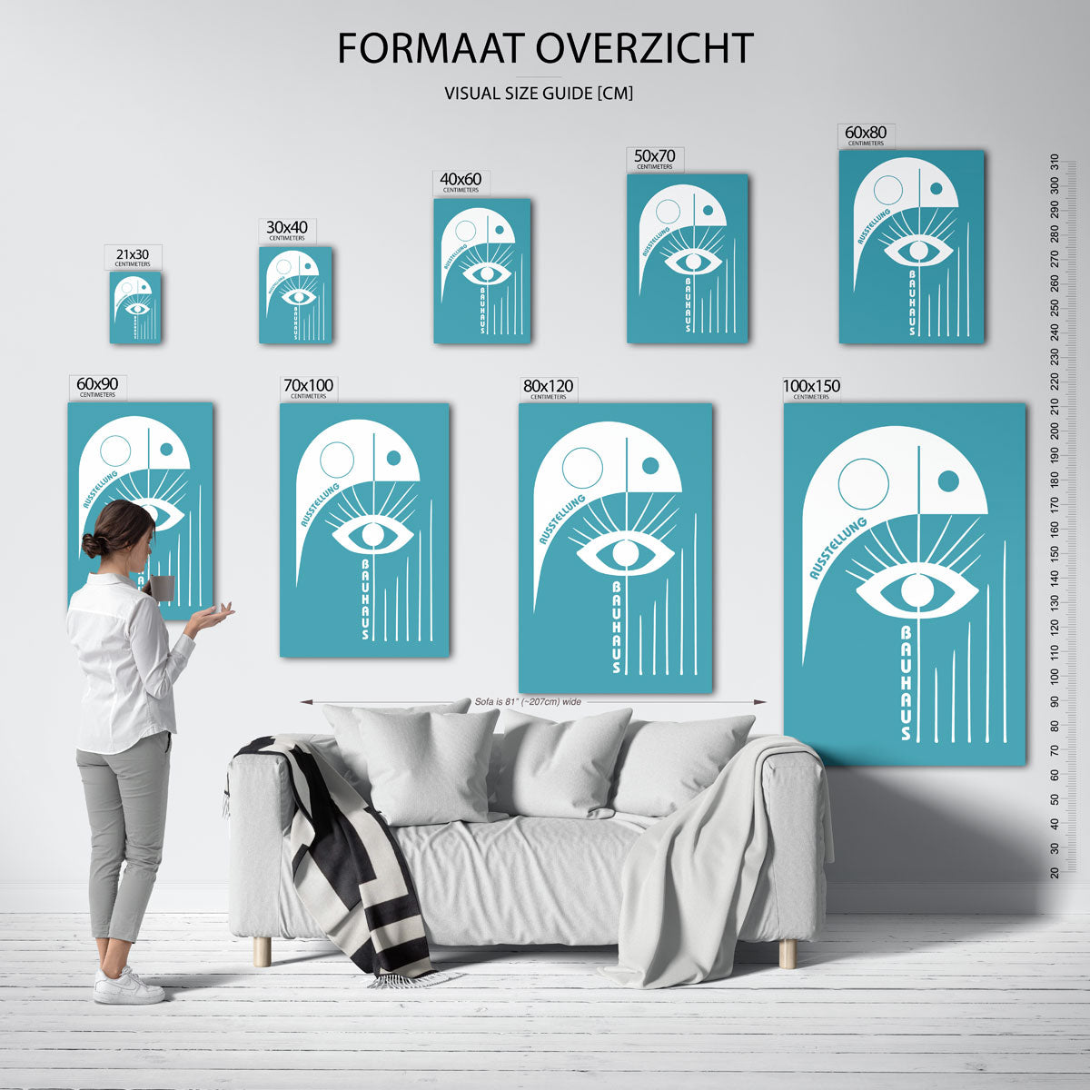 Oog en lijnen Poster