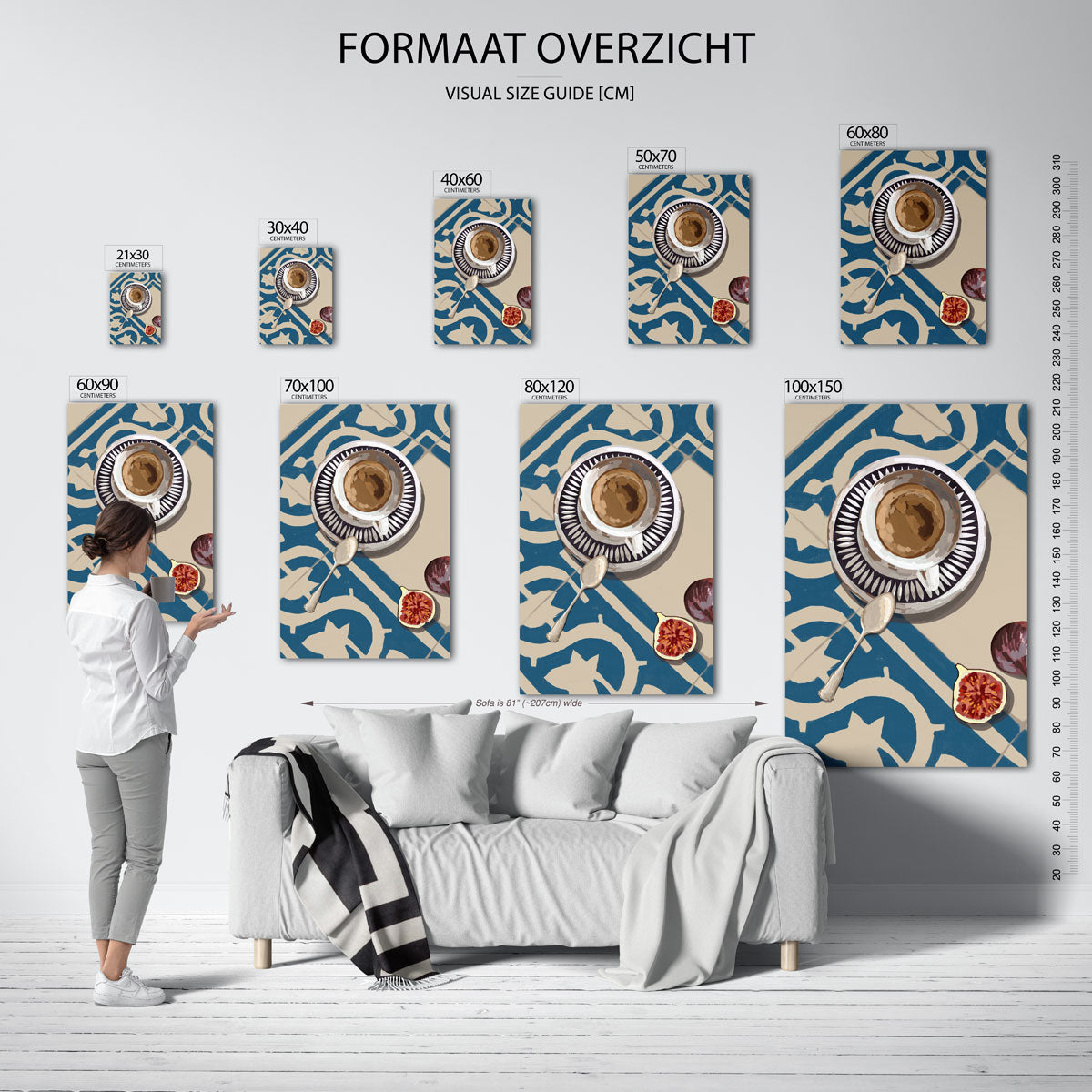 Koffiekopje en vijg Poster