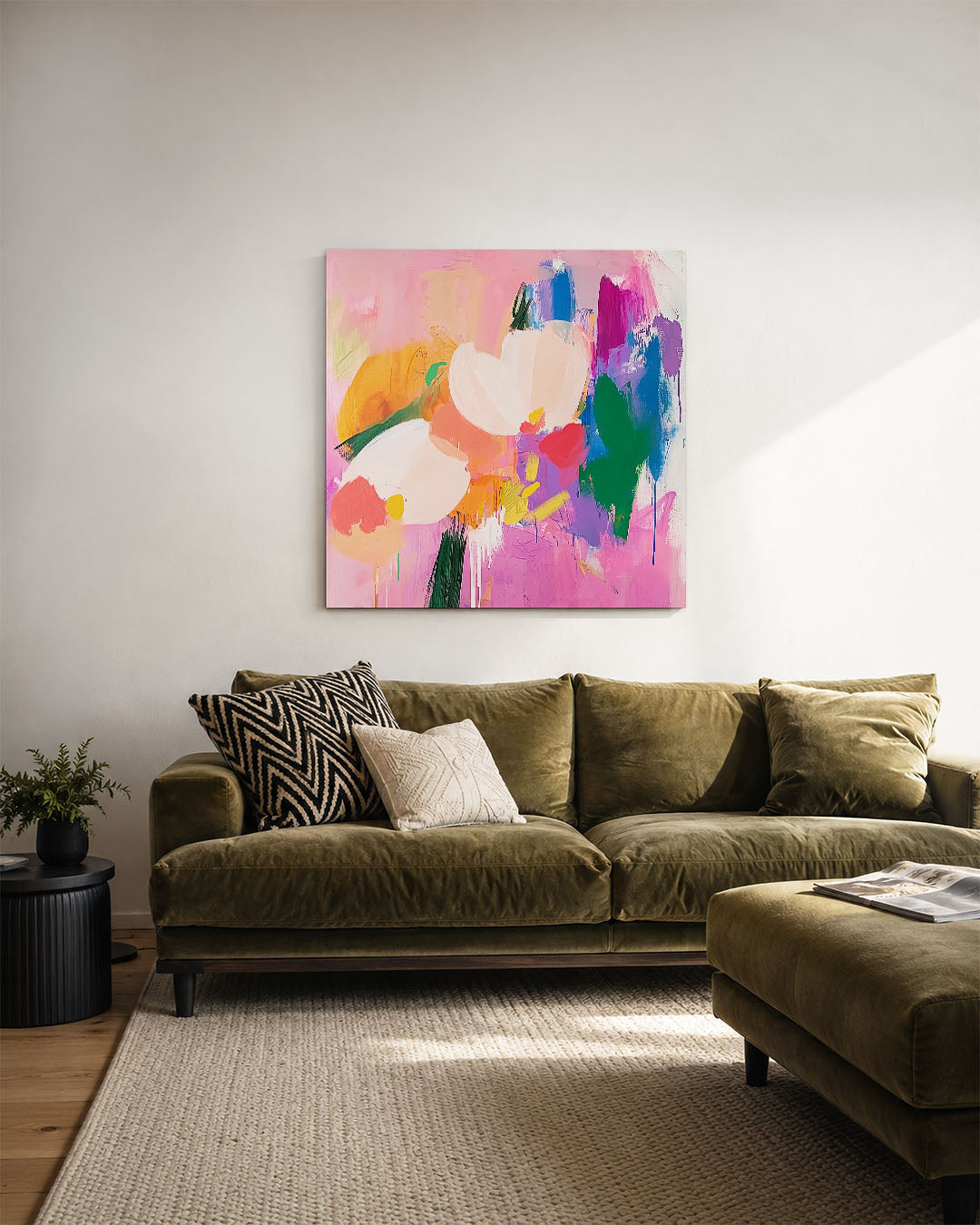 Vrolijke kleurenexplosie Kunstwerk