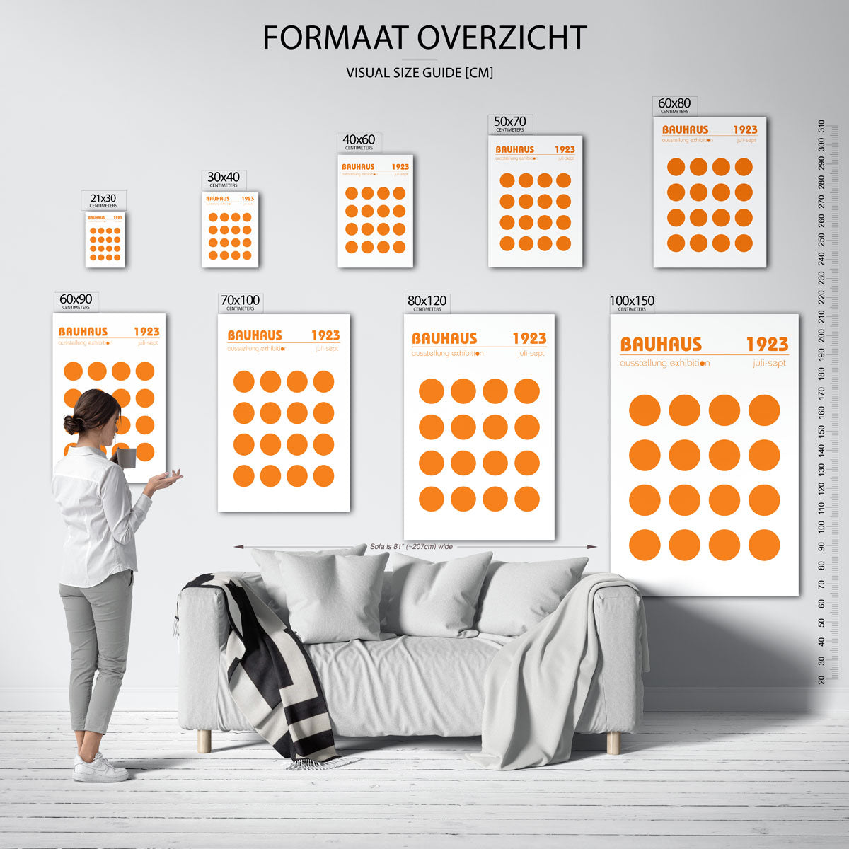 Cirkelritme oranje Poster