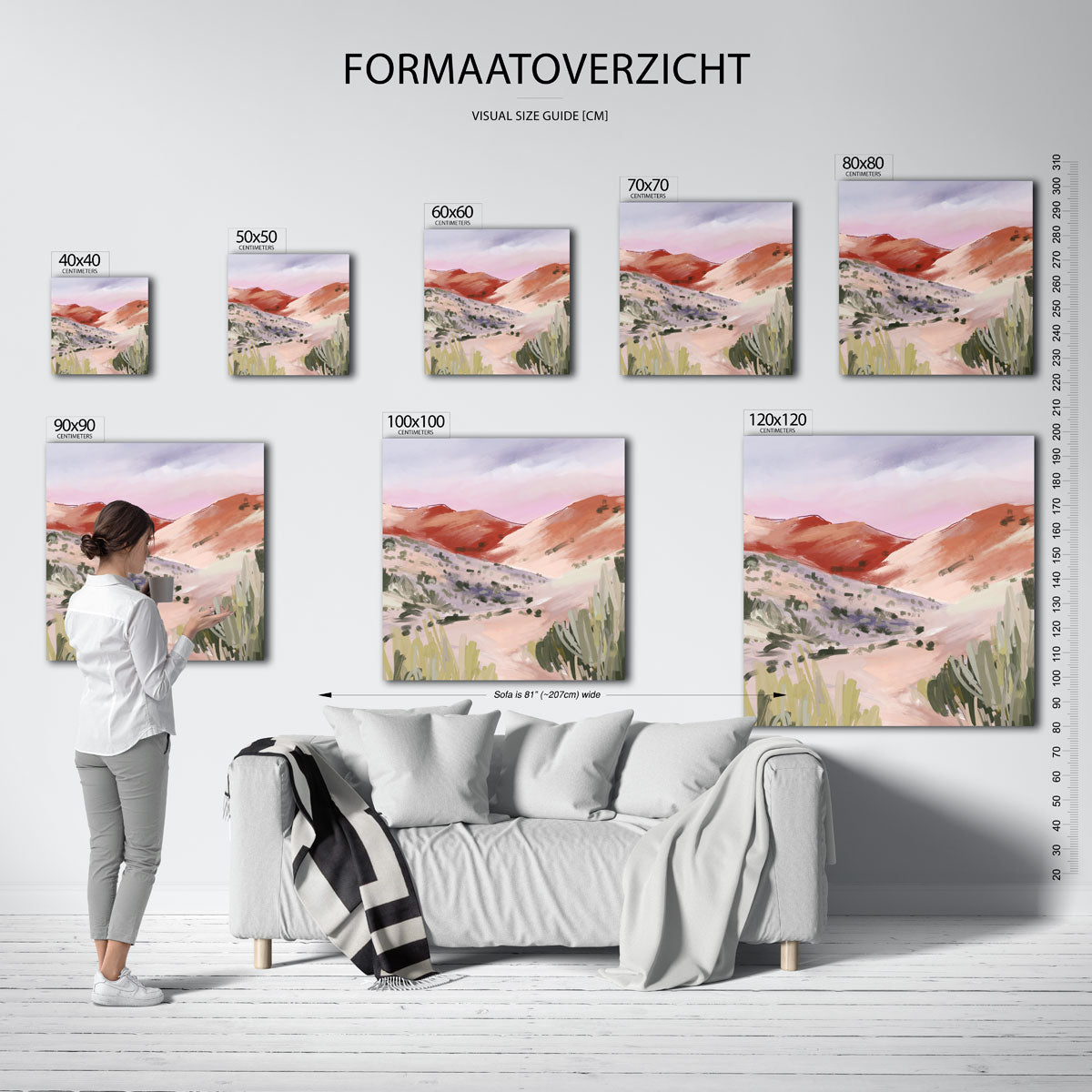 Landschap met heuvels Poster
