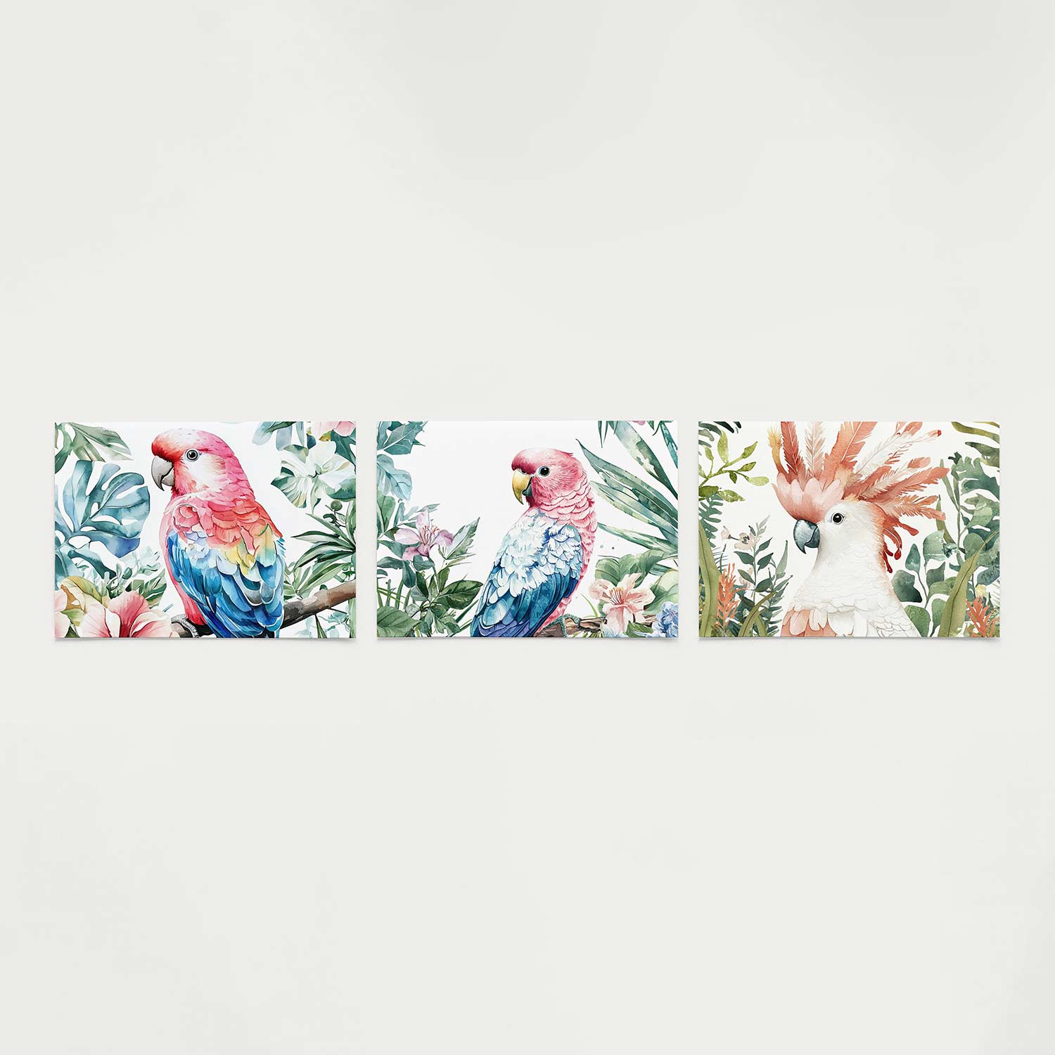 Vogel en bladeren Posterset