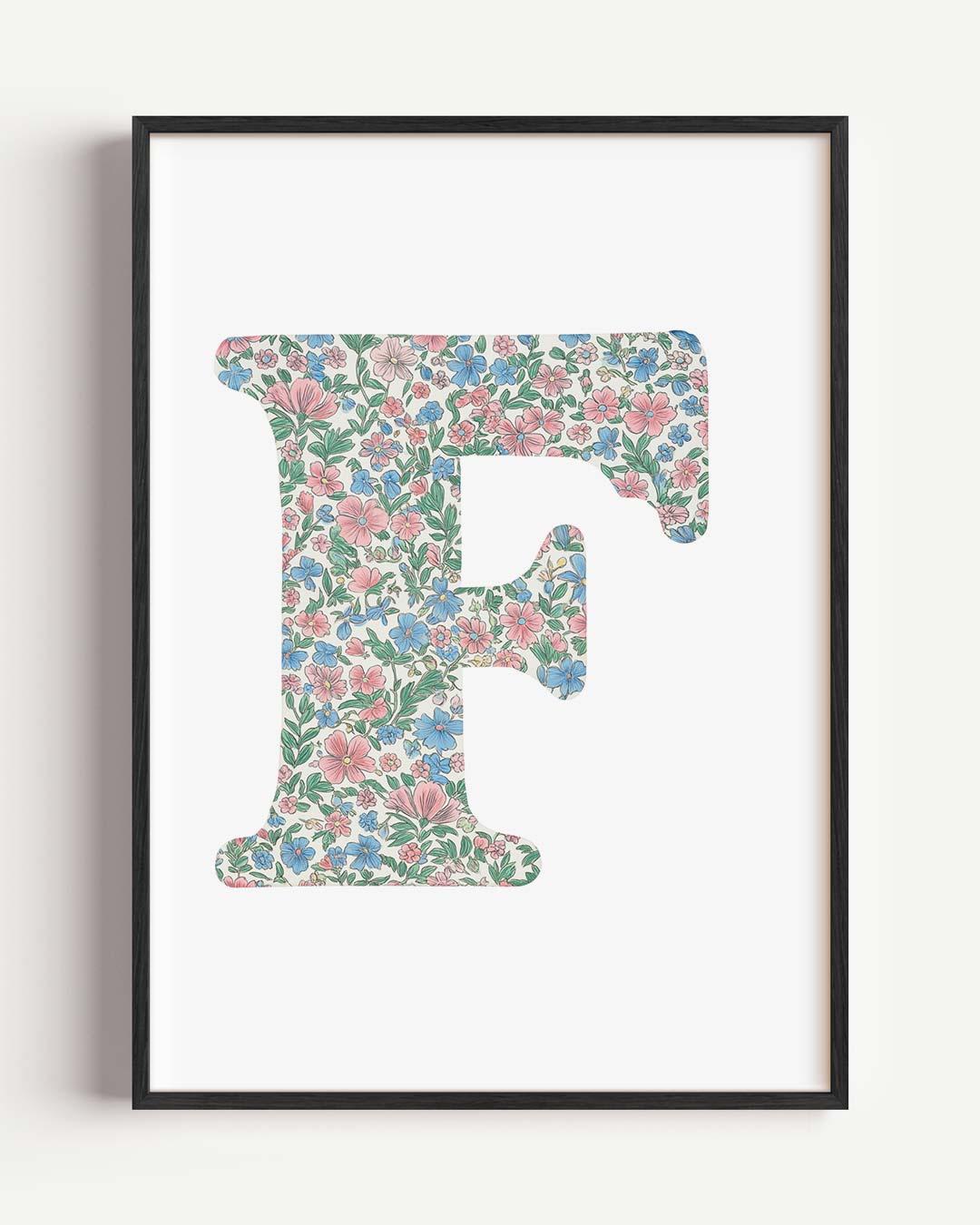 Vrolijke Bloemen Alfabet Poster F Poster-WallArtistic
