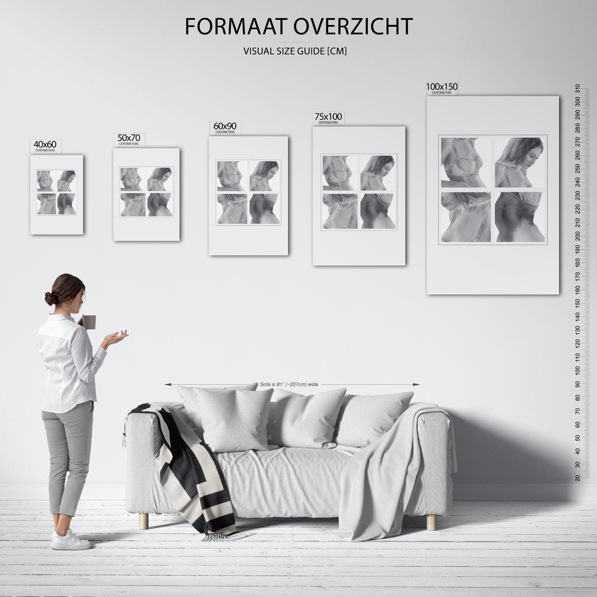 Sensuele lijnenspel Kunstwerk