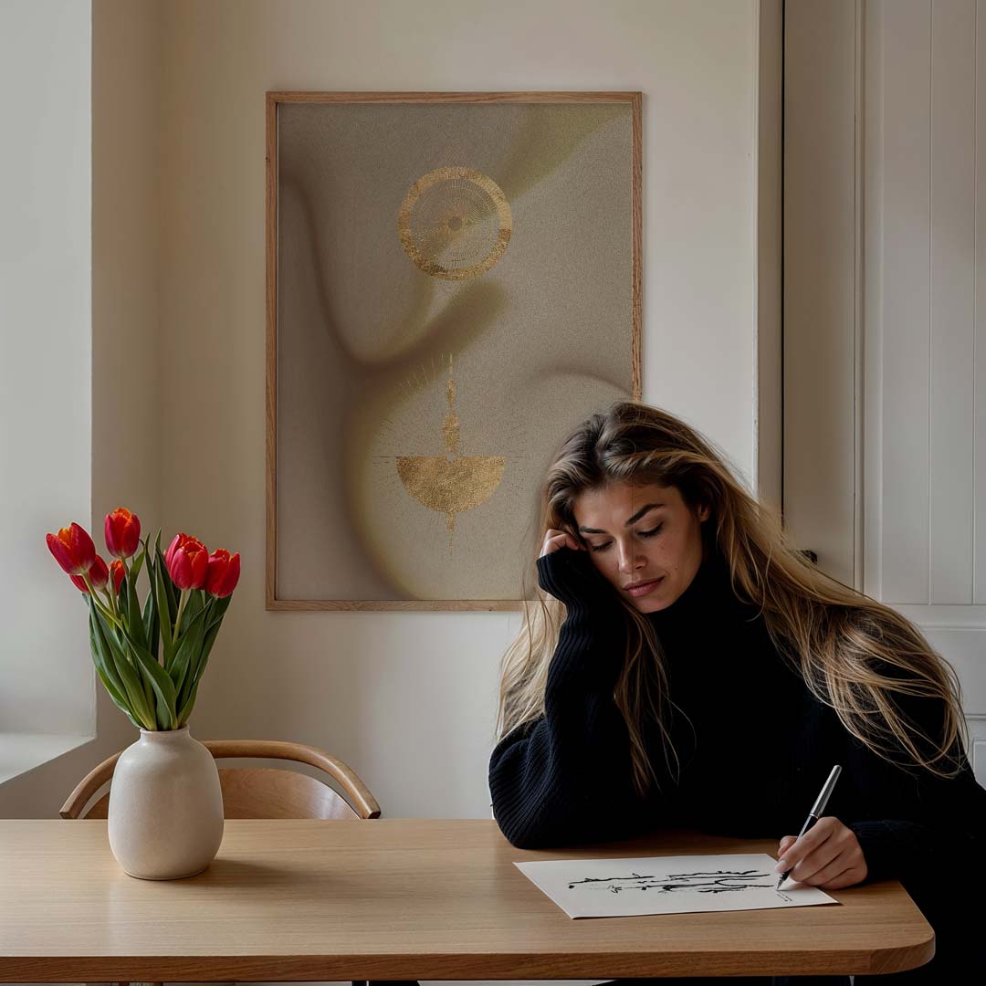 Mystieke Goud Textuur Poster-WallArtistic