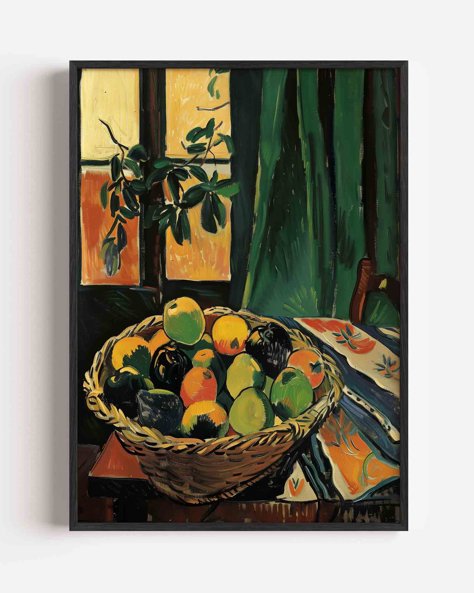 Mand met fruit Poster