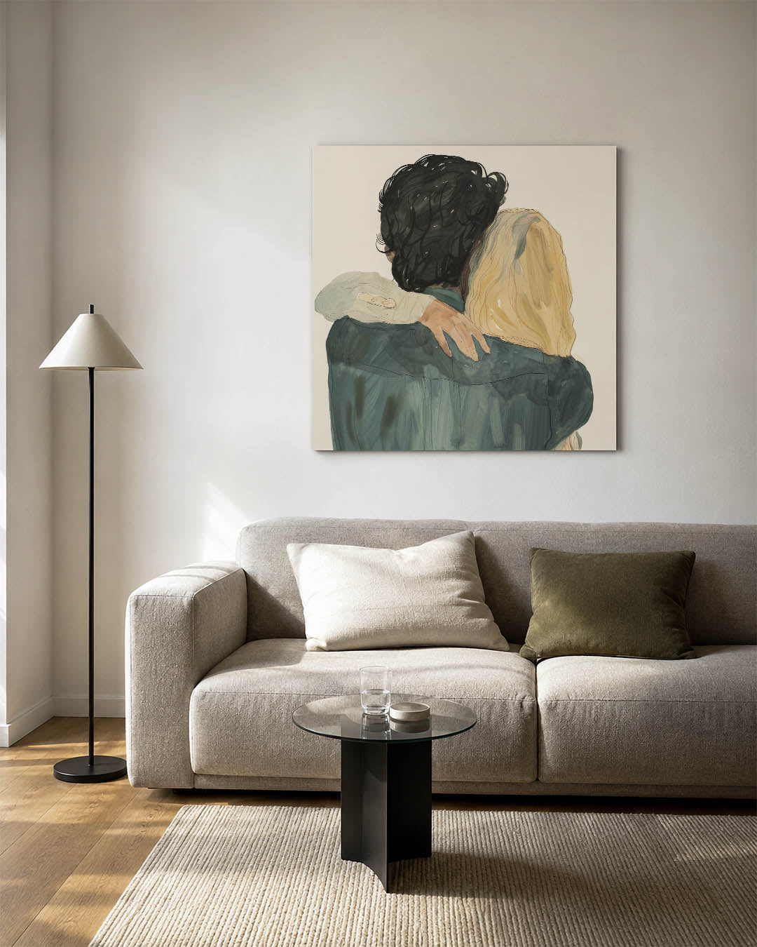 Intieme omhelzing Kunstwerk