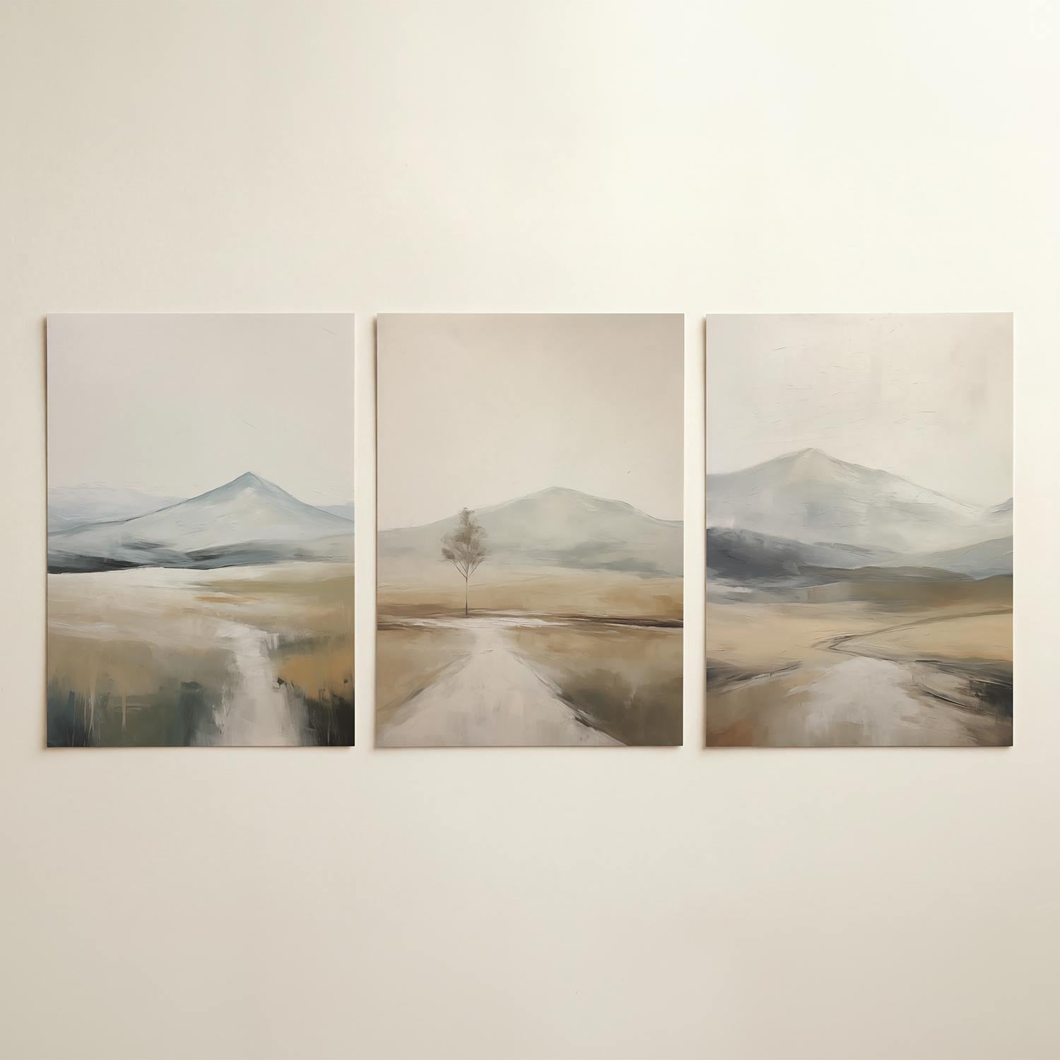 Zachte landschapstonen Posterset