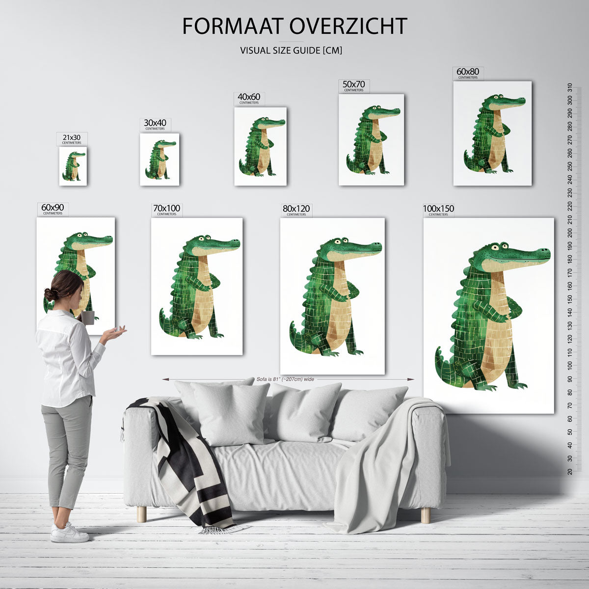 Groene krokodil Poster