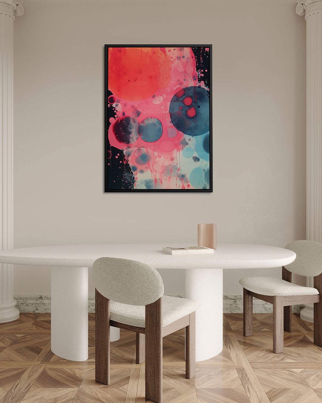 Kleurrijke cirkelpatronen Kunstwerk