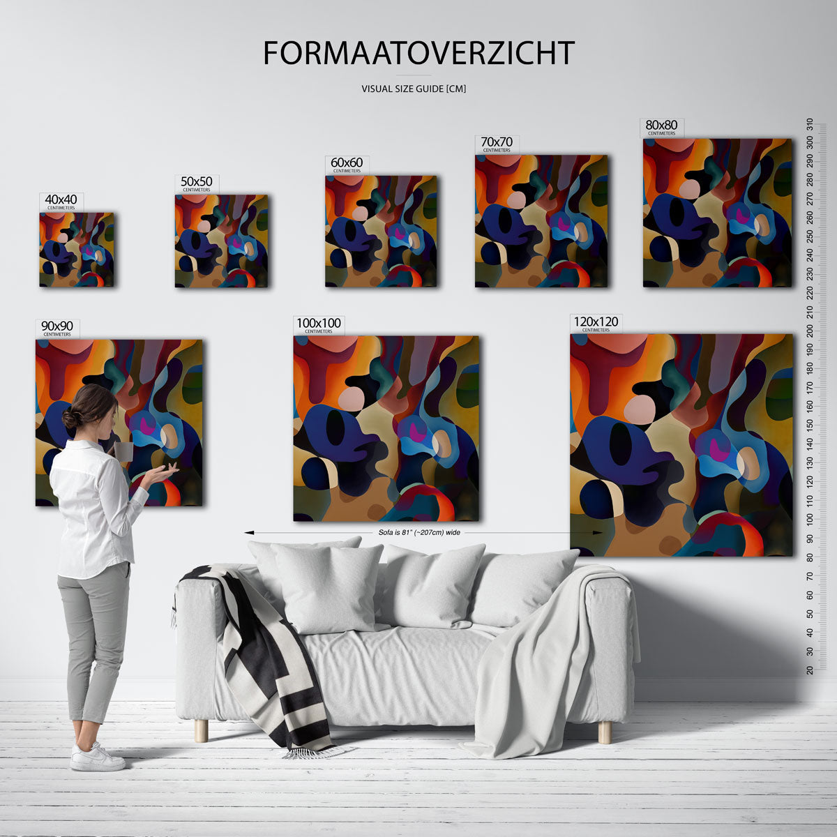 Vloeiende vormen Poster