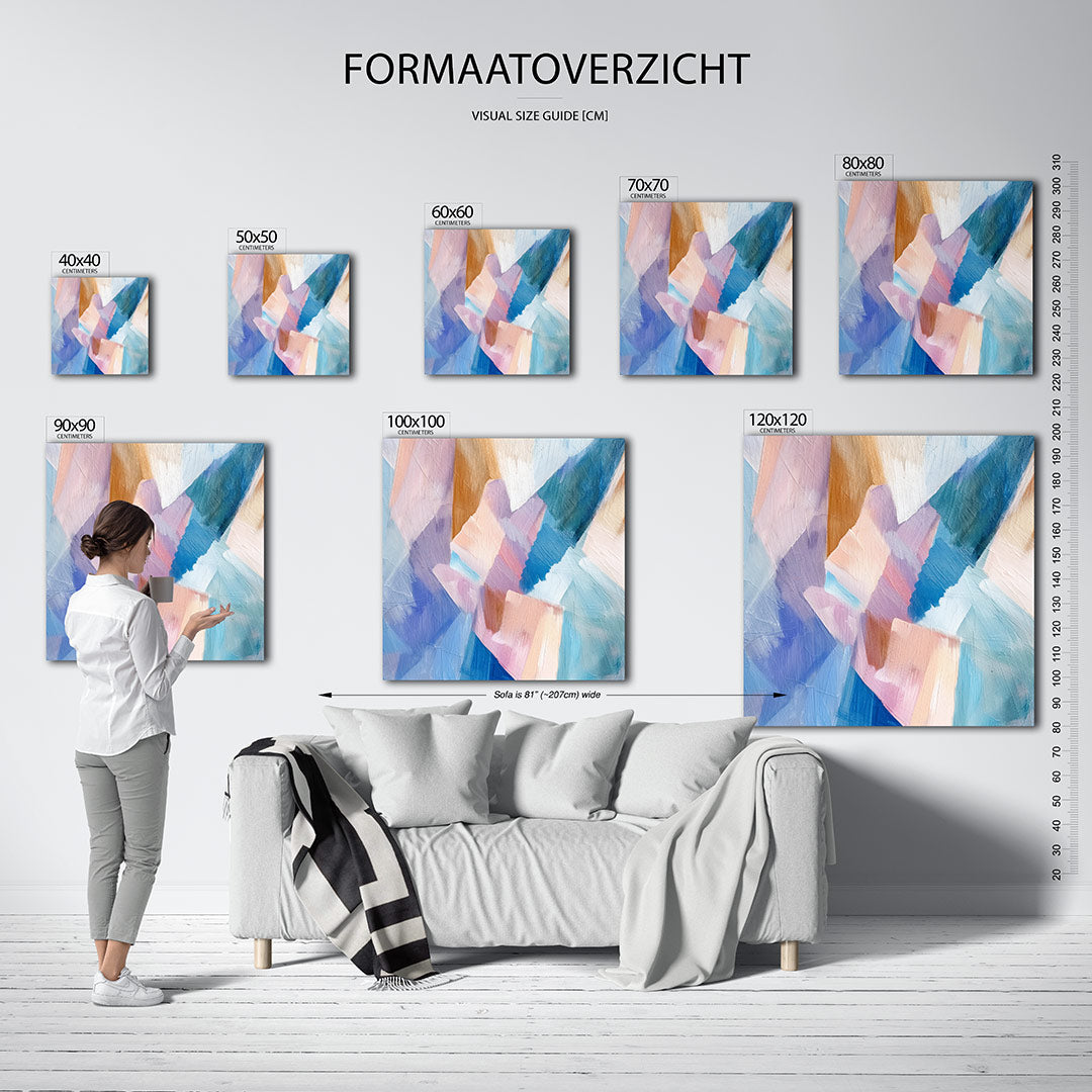 Kleurrijke vormen Kunstwerk