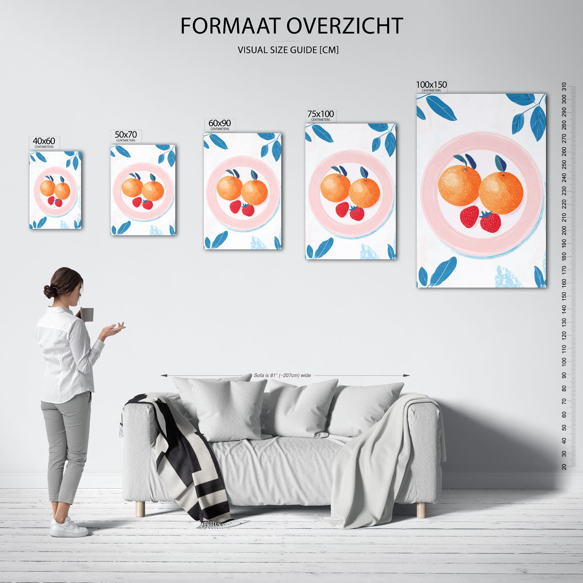 Fruit op bord Kunstwerk